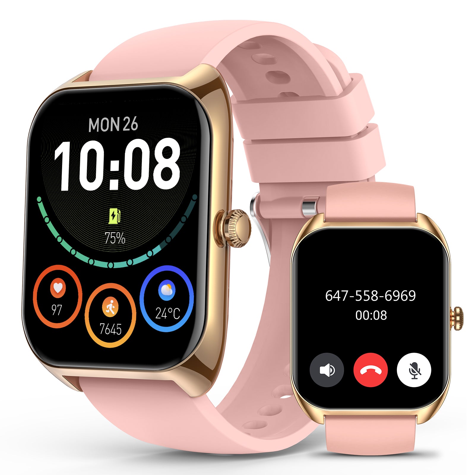 P113 Smart watch(Bluetooth Answer/Make Call), 2.02" Smartwatch with Blood Pressure Blood Oxygen Heart Rate Sleep Monitor