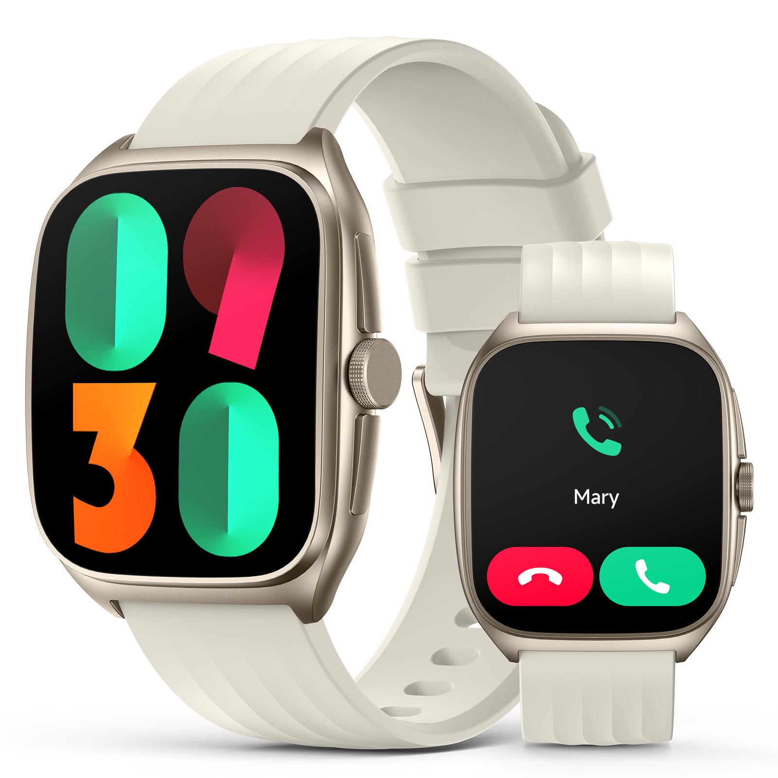 GTX19 Smart Watch with SOS, 1.85" AMOLED Display Fitness Tracker, Heart Rate Blood Oxygen Sleep Monitor for Men Women, IP68 Waterproof Sport Watch, Answer/Make Calls, Compatible with Android iPhone