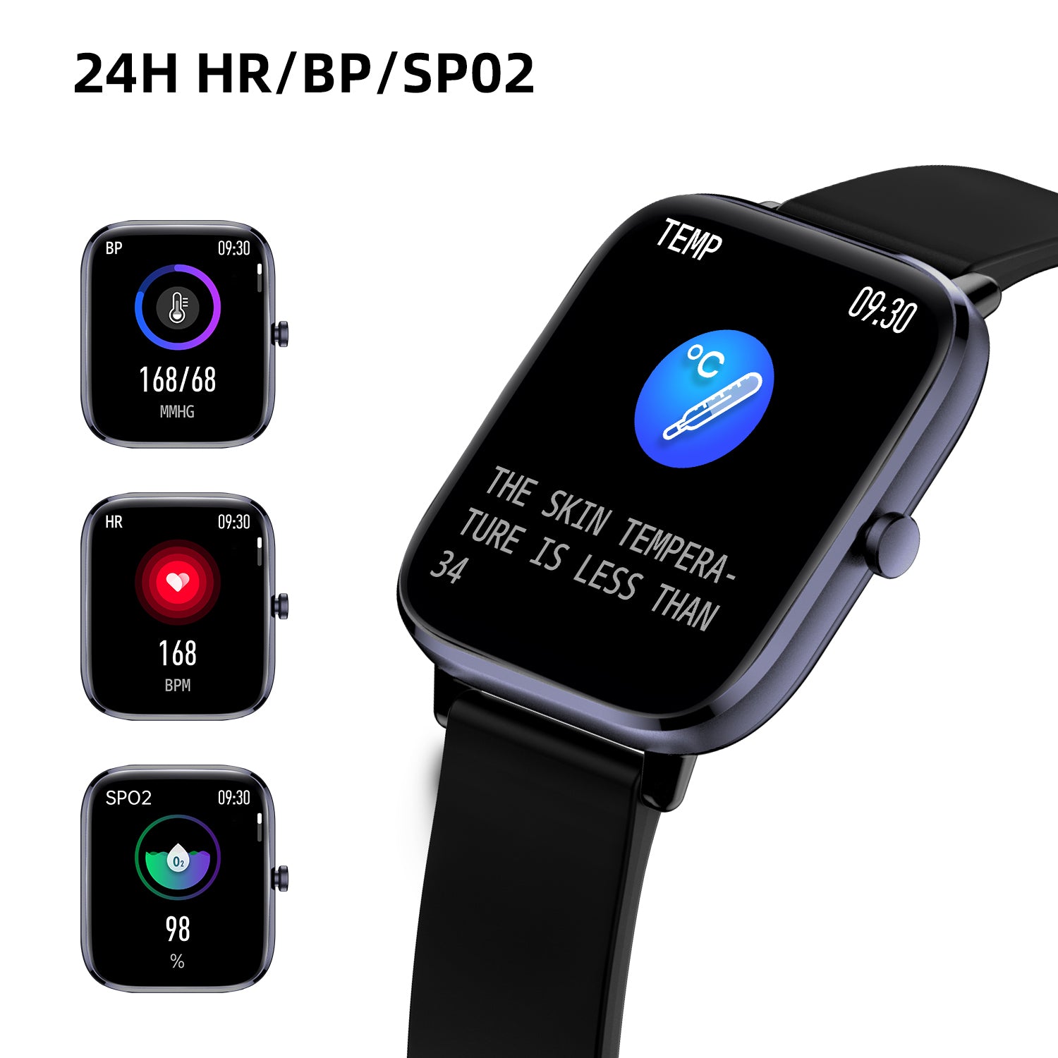 SOUYIE Smartwatche for Women Men, 1.8" Smart watches for Iphone Android,100+ Sports Modes/Answer/Make Calls Activity Fitness Tracker,,IP68 Waterproof