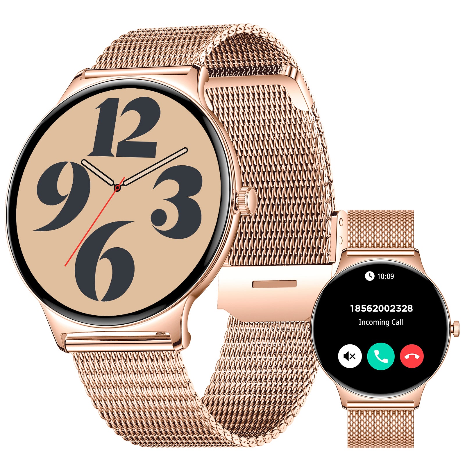 V89 2025 Smart Watches for Men Women, with Bluetooth Make/Answer Call, 1.43" AMOLED Display Fitness Tracker, Heart Rate/SpO2/Sleep Monitor, 100+ Sports Modes, IP67 Waterproof Smartwatch for Android iPhone