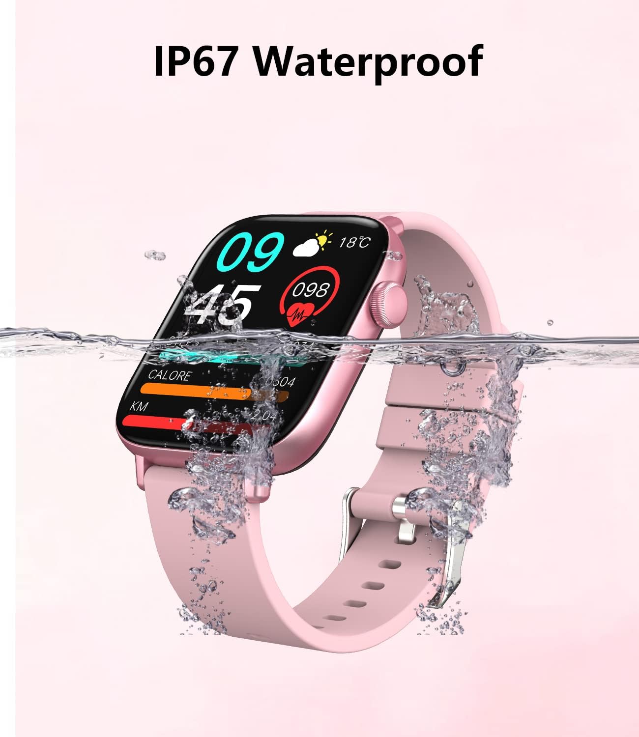 T49 Smart Watch for Men Women, 1.9 Inch HD Touch Screen Fitness Tracker with Bluetooth Call Incoming,Daily Heart Rate Blood Pressure