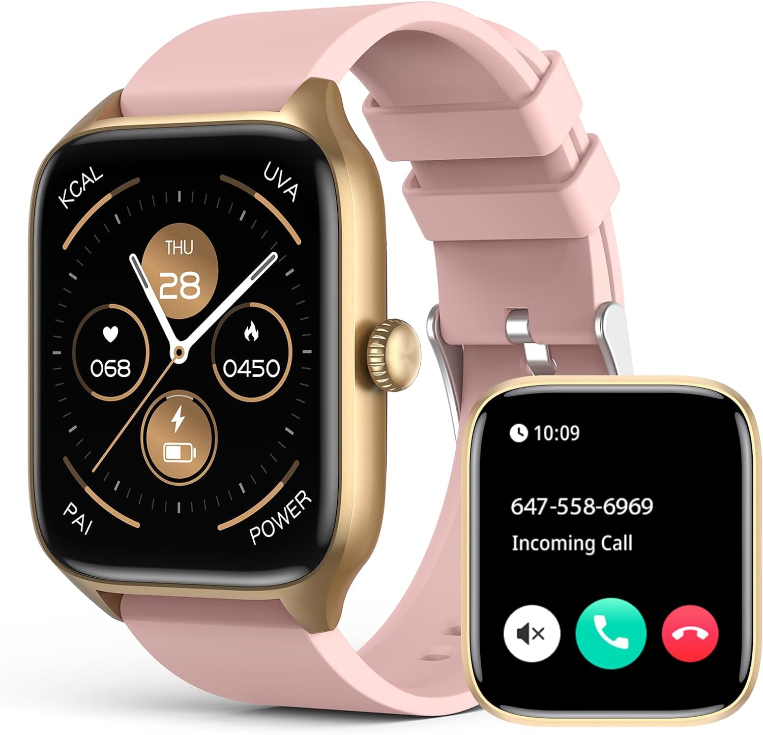 T19 Smart Watch for Men Women, Infrared True Blood Oxygen Monitor, IP67 Waterproof Fitness Tracker Compatible for Android iPhone