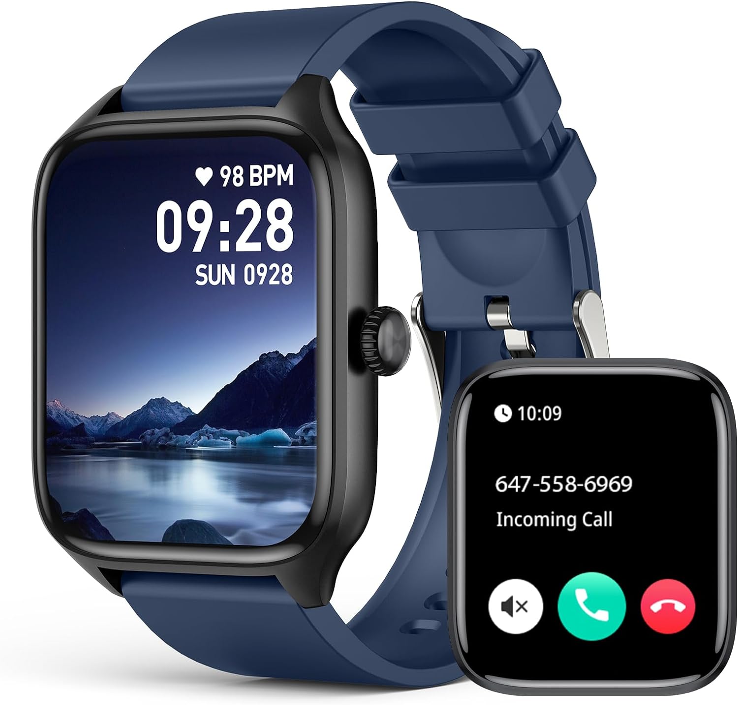 T19 Smart Watch for Men Women, Infrared True Blood Oxygen Monitor, IP67 Waterproof Fitness Tracker Compatible for Android iPhone