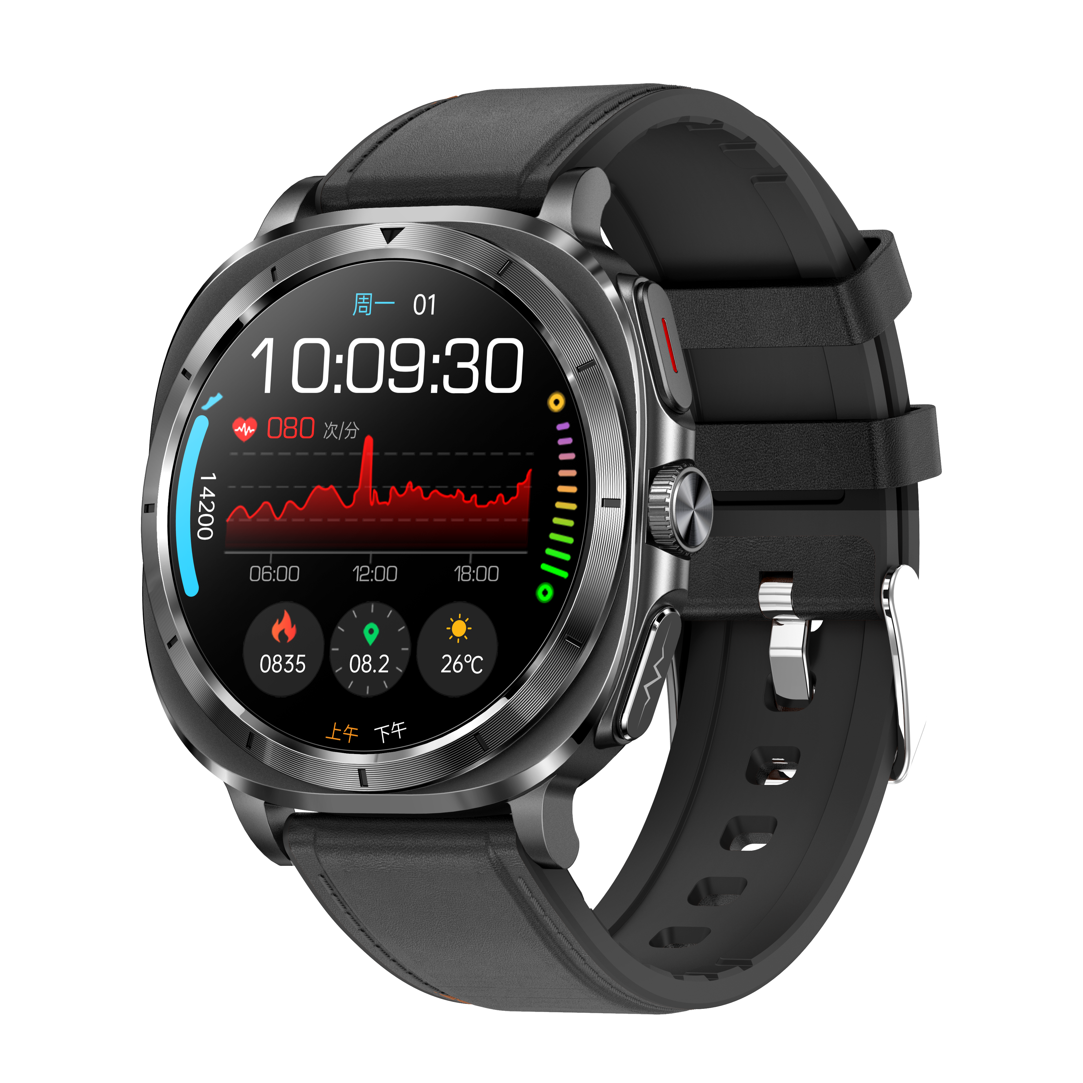 ET492 1.43 Inch AMOLED Full Touch Screen Sports Smart Watch with Blood Sugar Monitoring,Ecg, SOS Emergency Call Blood Pressure Smartwatch