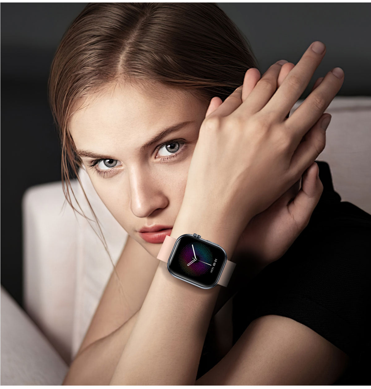 ET587 Blood Sugar Monitoring Smart Watch For Men Women,1.95" AMOLED Full Touch Screen ECG Smartwatch (Answer/Make Call),Heart Rate Blood Pressure