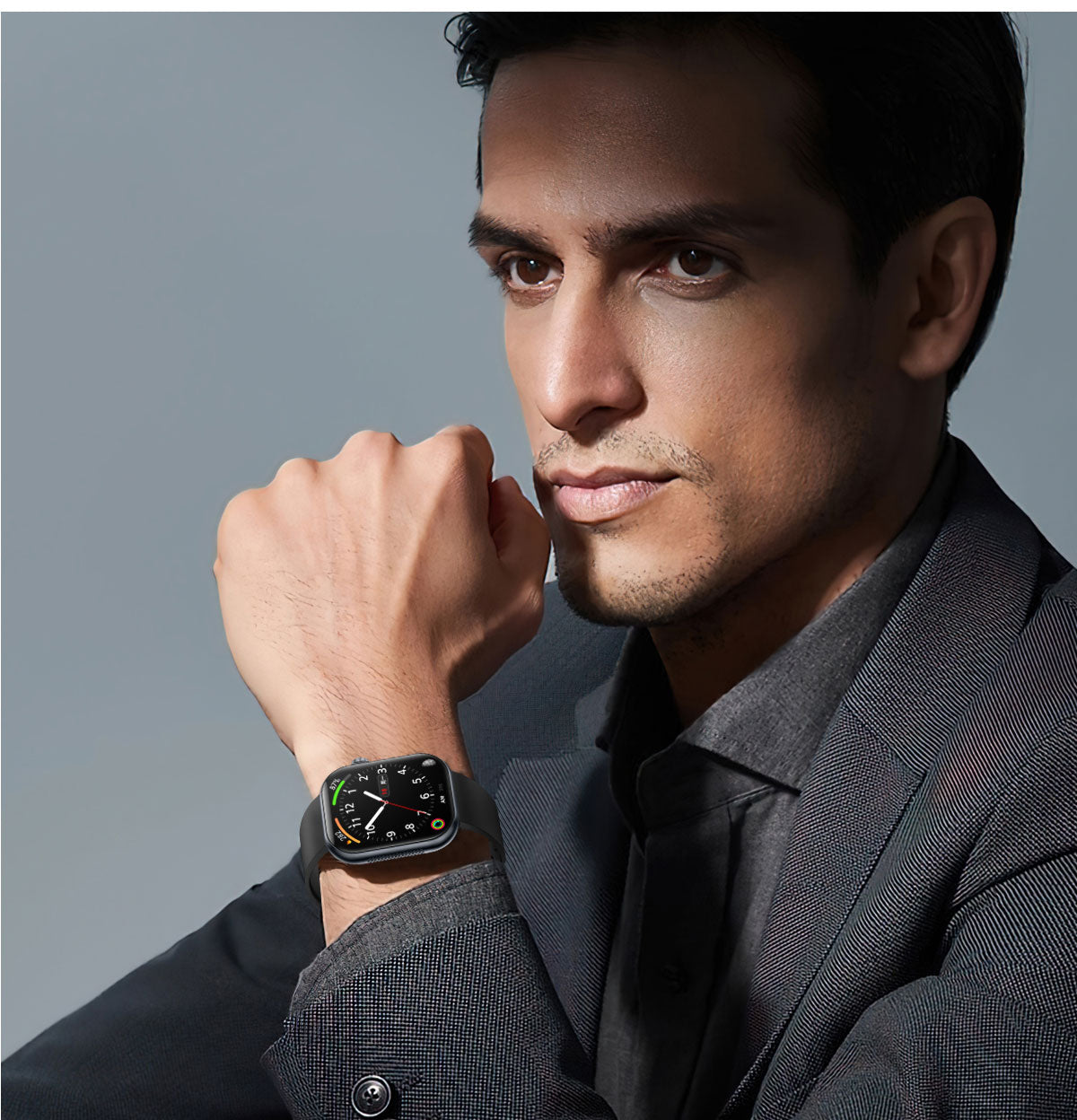 ET587 Blood Sugar Monitoring Smart Watch For Men Women,1.95" AMOLED Full Touch Screen ECG Smartwatch (Answer/Make Call),Heart Rate Blood Pressure