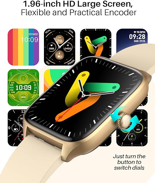 T19 Smart Watch for Men Women, Infrared True Blood Oxygen Monitor, IP67 Waterproof Fitness Tracker Compatible for Android iPhone