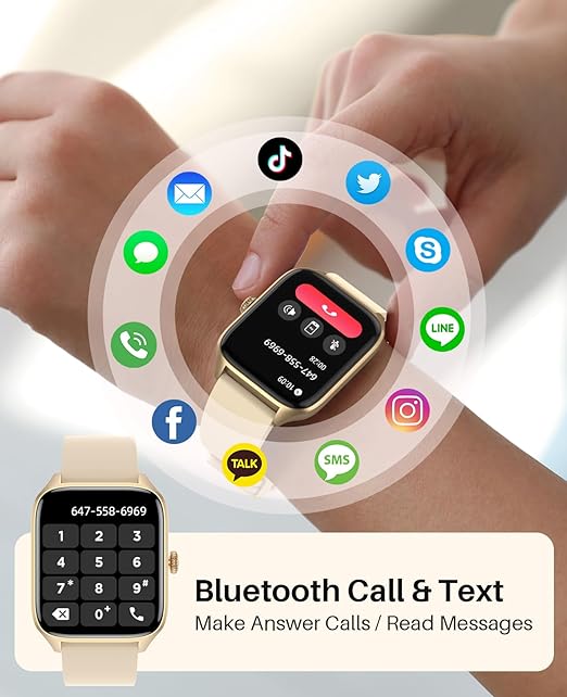 T19 Smart Watch for Men Women, Infrared True Blood Oxygen Monitor, IP67 Waterproof Fitness Tracker Compatible for Android iPhone