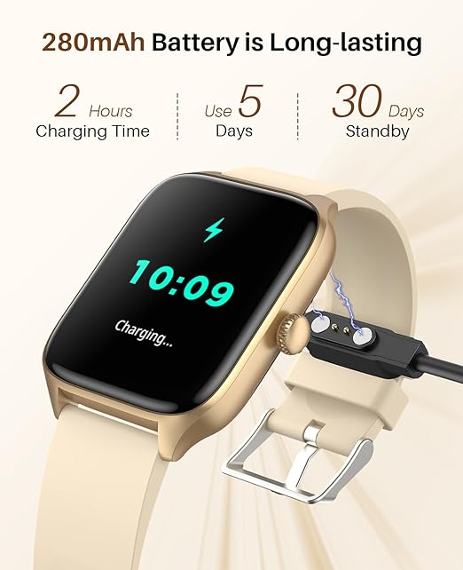 T19 Smart Watch for Men Women, Infrared True Blood Oxygen Monitor, IP67 Waterproof Fitness Tracker Compatible for Android iPhone