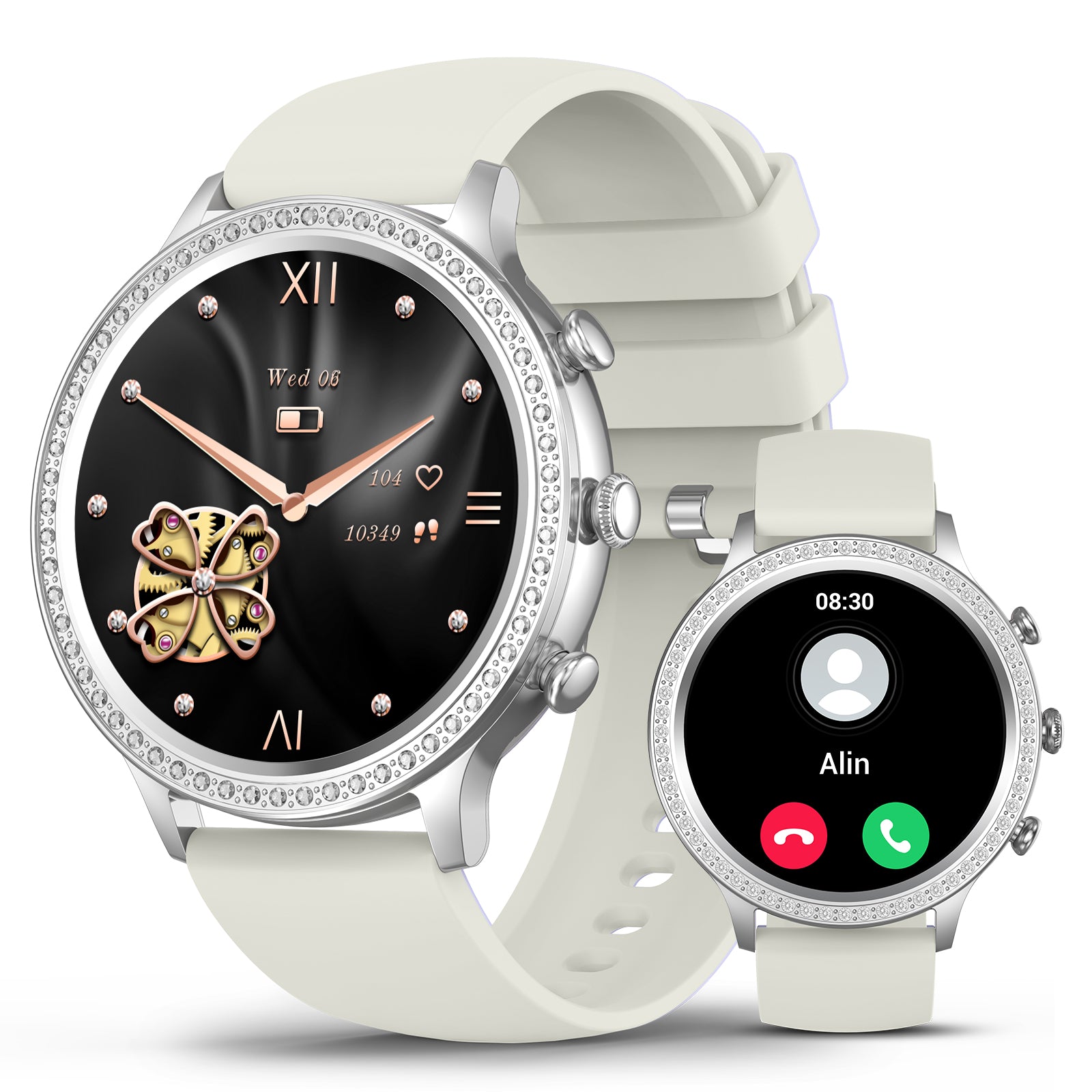 I70 Smart Watches for Women (Answer/Make Calls), 1.32 Display, Smartwatch for Android iOS Phones, Pedometer Monitor