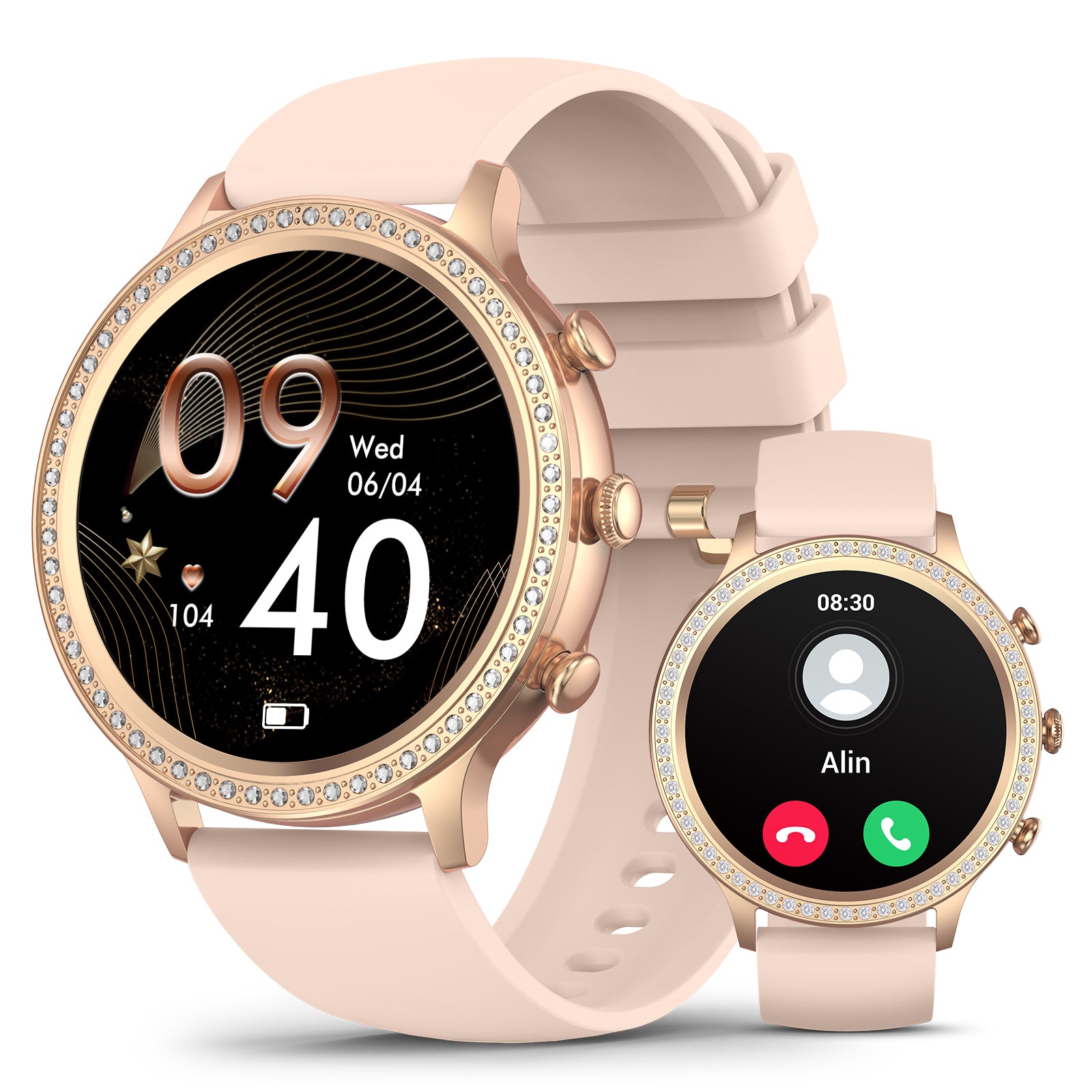 I70 Smart Watches for Women (Answer/Make Calls), 1.32 Display, Smartwatch for Android iOS Phones, Pedometer Monitor