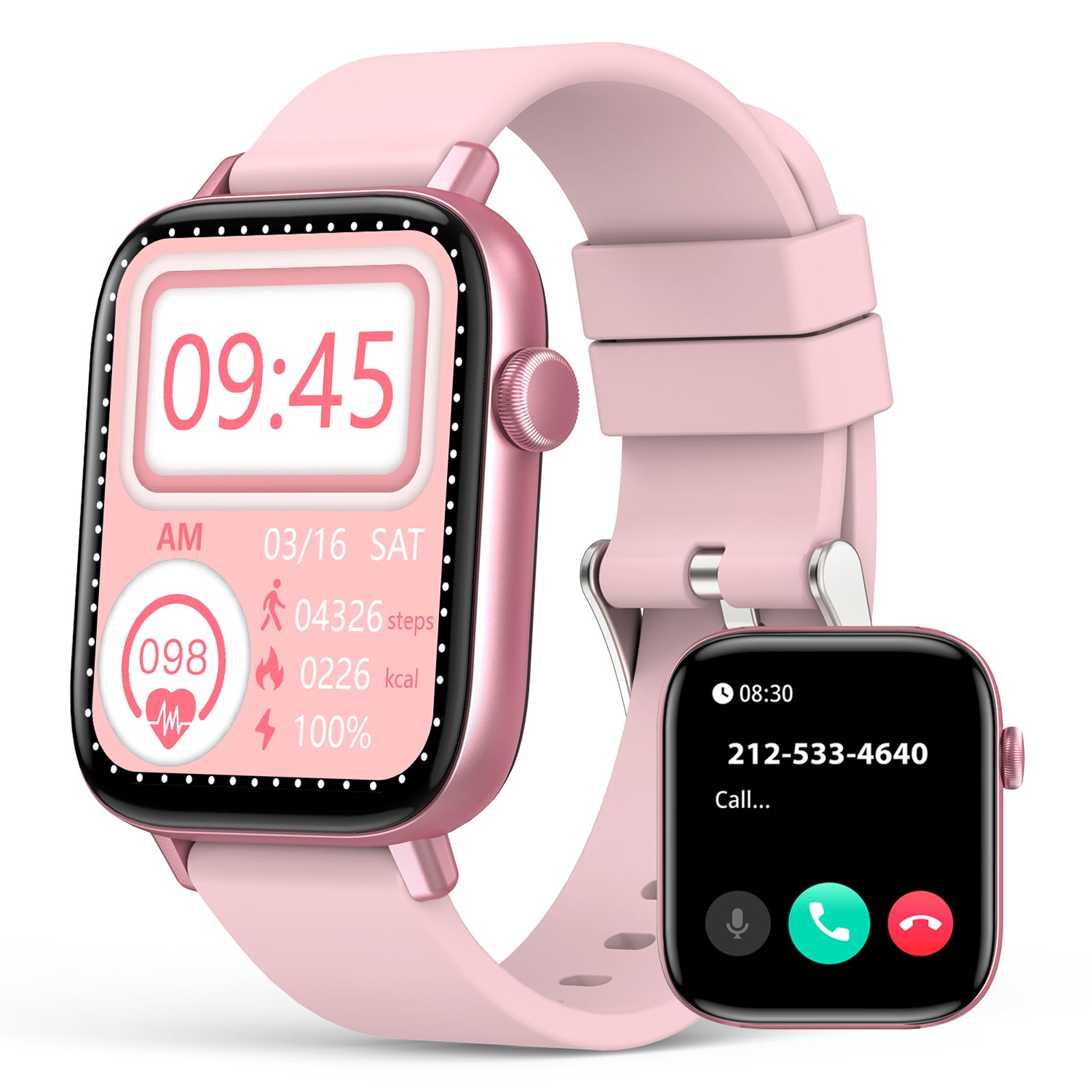 T49 Smart Watch for Men Women, 1.9 Inch HD Touch Screen Fitness Tracker with Bluetooth Call Incoming,Daily Heart Rate Blood Pressure