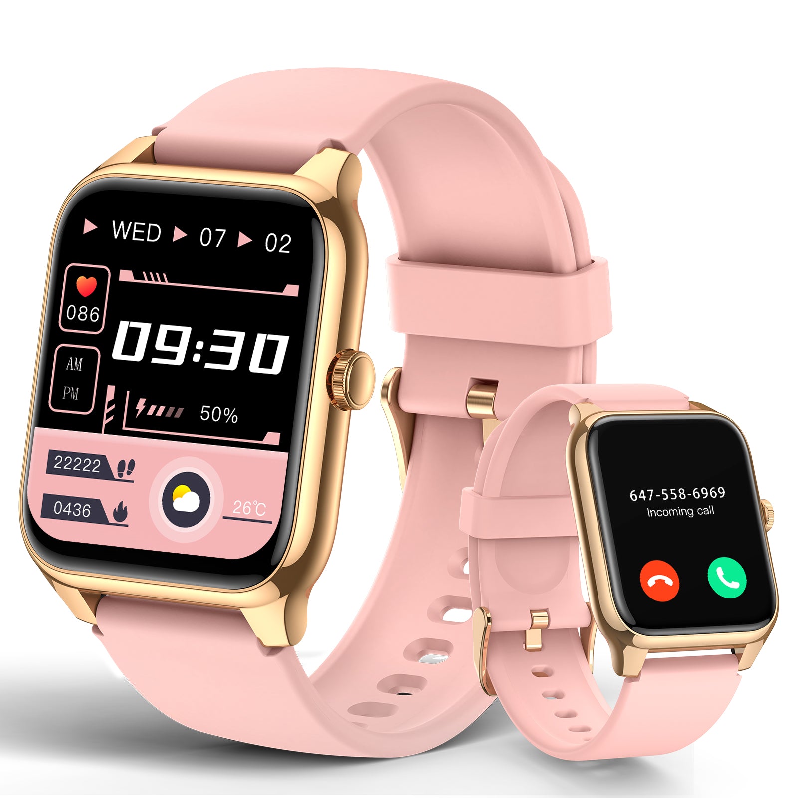 1.78" AMOLED 368*448 HD Waterproof Screen Smart Watch, 69 Sports Modes Fitness Tracker with Heart Rate, Blood Pressure