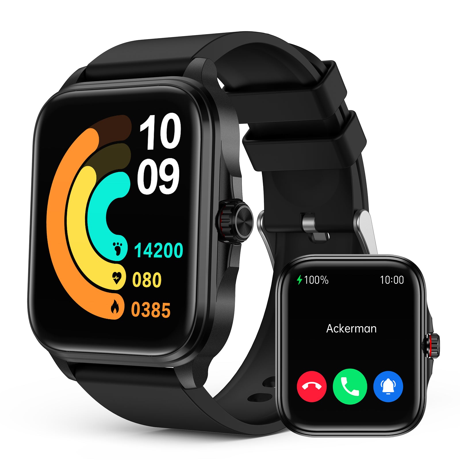 T90 1.91" HD Smartwatch for Men Women, IP67 Swimming Waterproof Fitness Tracker, Infrared True Blood Oxygen Monitor for Android iOS