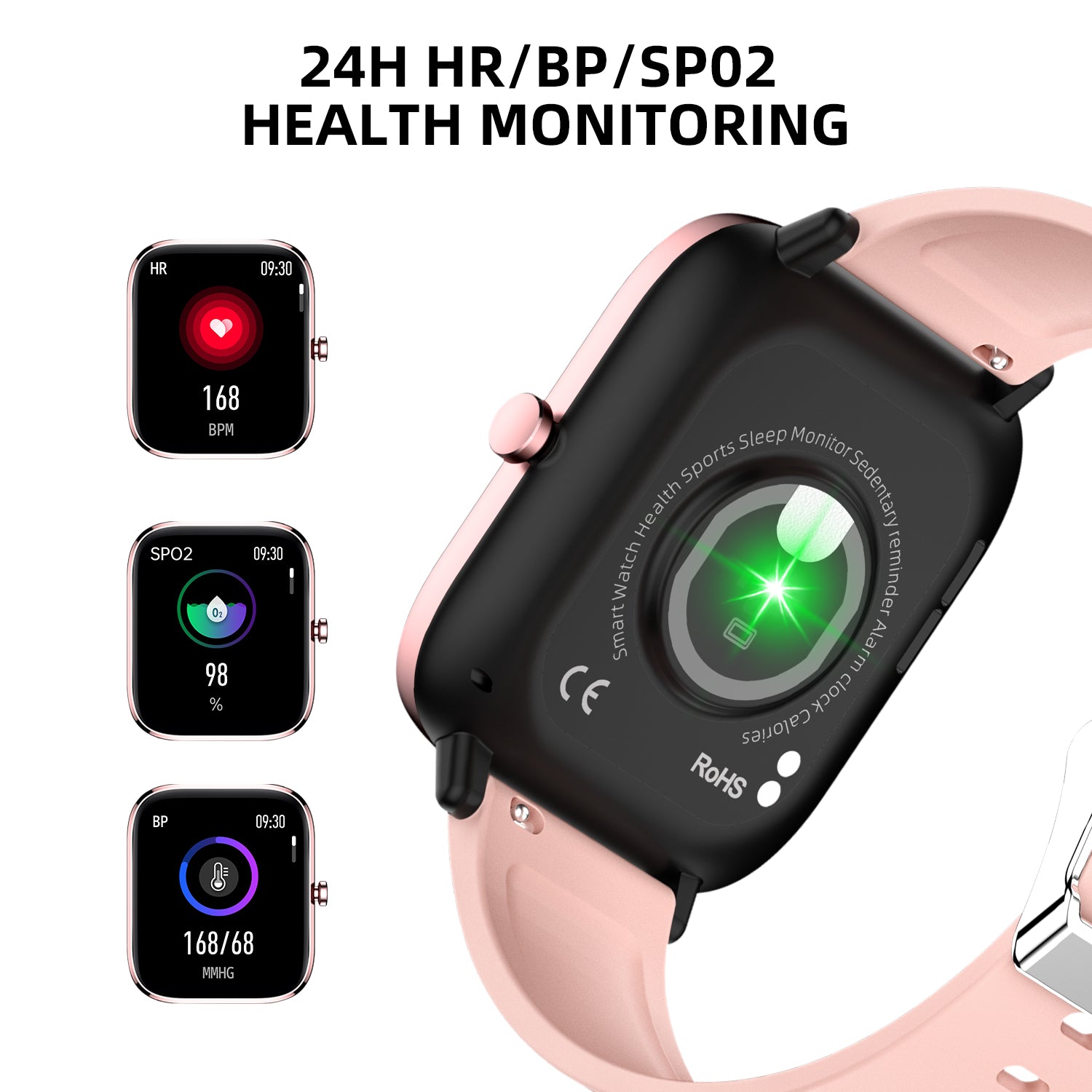 T45 1.7" HD Smart Watch for Men with Blood Pressure, Blood Oxygen, Sleep Monitor, True Heart Rate Monitor