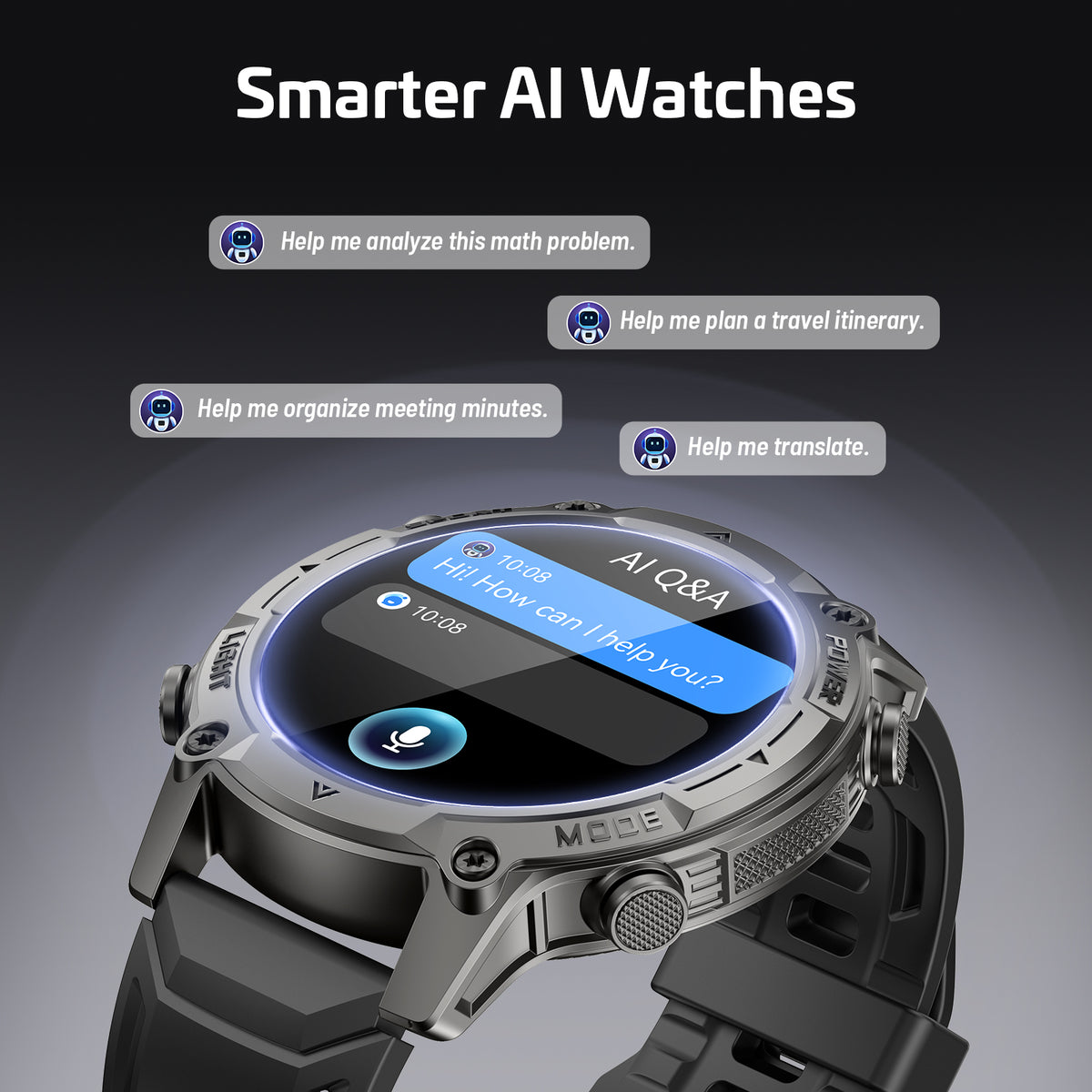 2026 AI Smart Watch with Standalone GPS & Offline Maps, 5ATM Waterproo