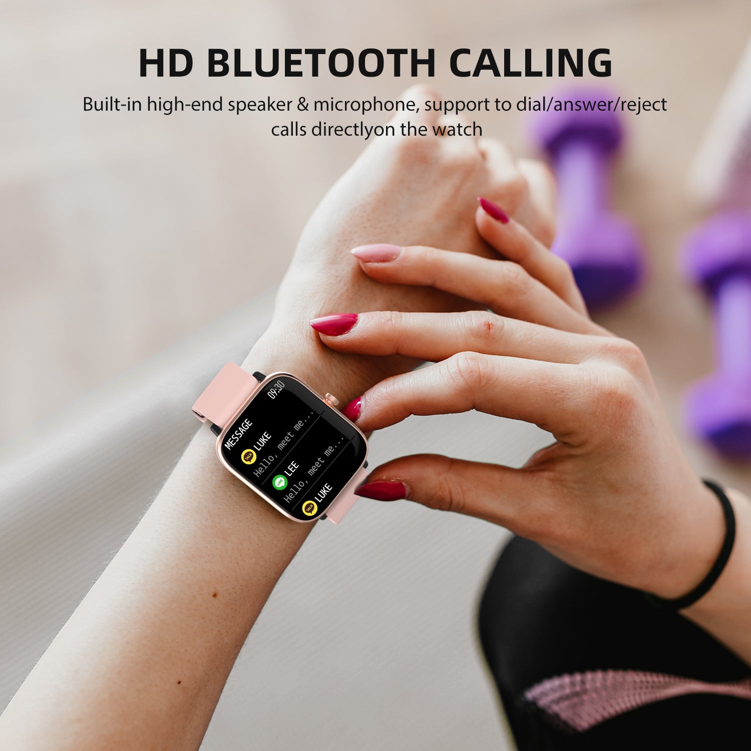 T45 1.7" HD Smart Watch for Men with Blood Pressure, Blood Oxygen, Sleep Monitor, True Heart Rate Monitor