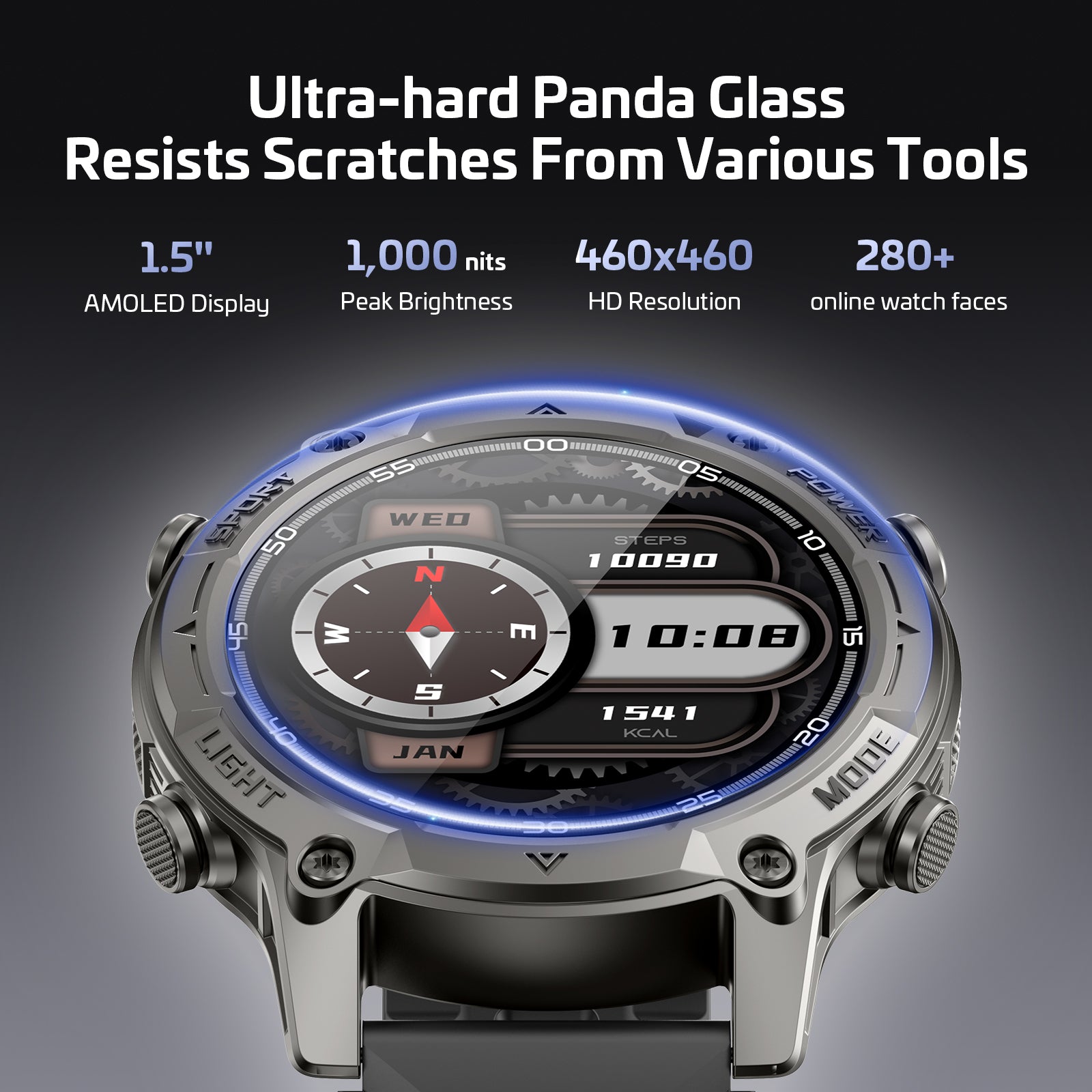 2026 AI Smart Watch with Standalone GPS & Offline Maps, 5ATM Waterproof, 1.43" AMOLED, 21-Day Battery, 178 Sports Modes, Compass, Heart Rate/SpO2/Stress/Sleep Monitor, for Android iOS Men Women Black