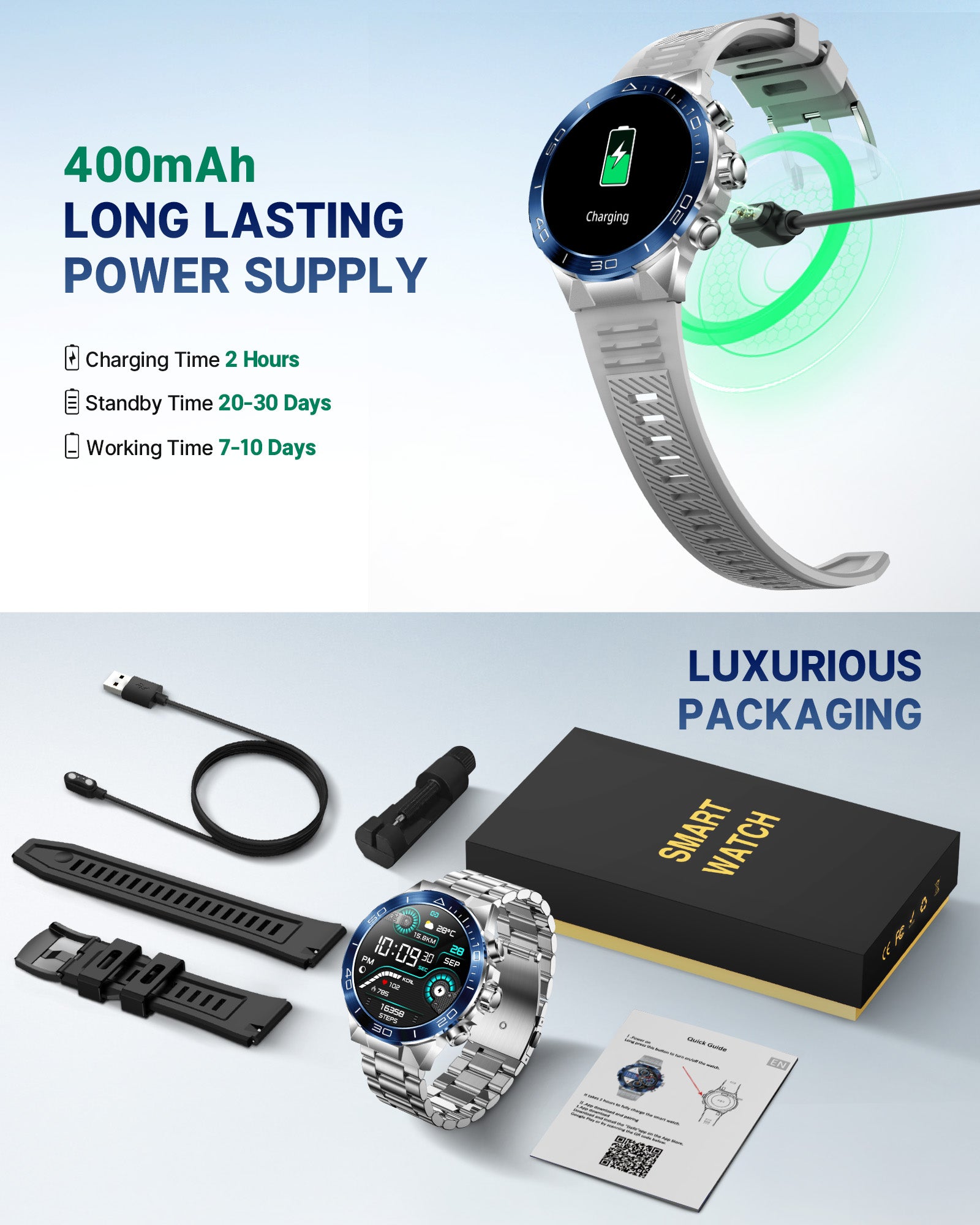 H33 Men's Smart Watch (Answer/Make Calls),107 Sports Modes, Sleep Heart Rate Blood Oxygen Blood Pressure Monitor