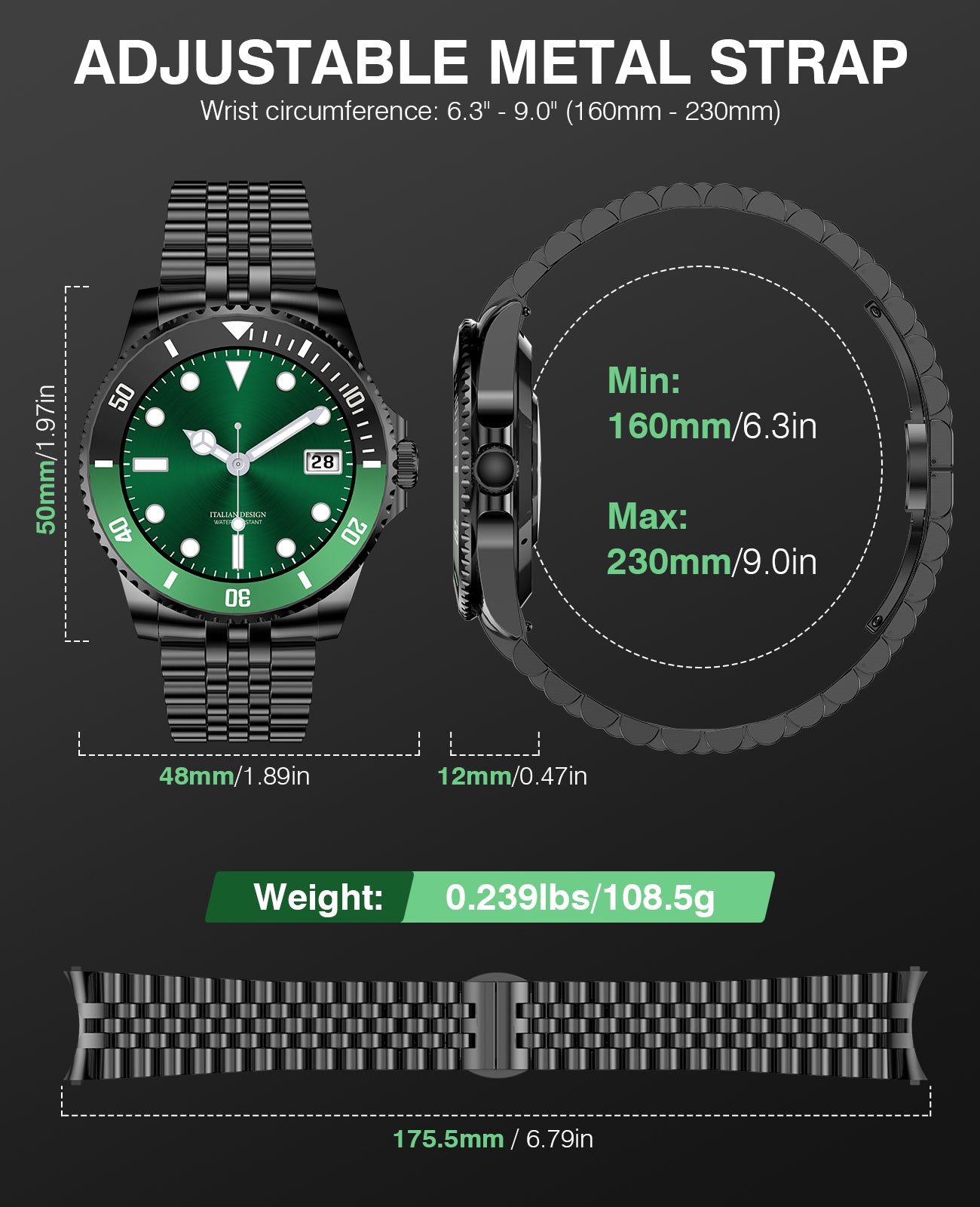 H66 2025 DA GPT Smart Watch for Men, Heart Rate, Blood Pressure, Blood Oxygen, Sleep Monitor, 107 Sports Modes, 1.19-inch AMOLED Display, Waterproof Round Watch, Compatible Android and iOS