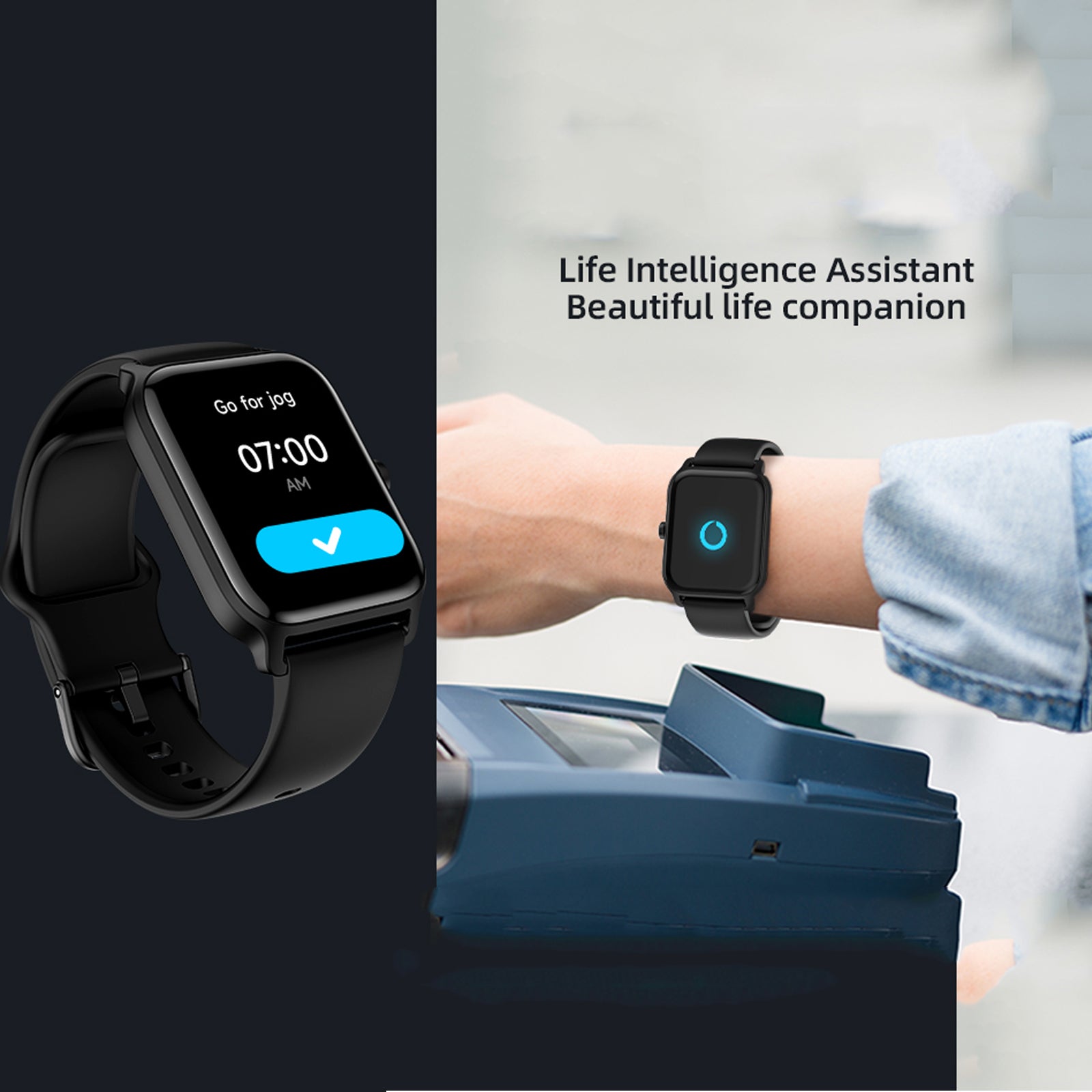 SOUYIE Smartwatche for Women Men, 1.8" Smart watches for Iphone Android,100+ Sports Modes/Answer/Make Calls Activity Fitness Tracker,,IP68 Waterproof