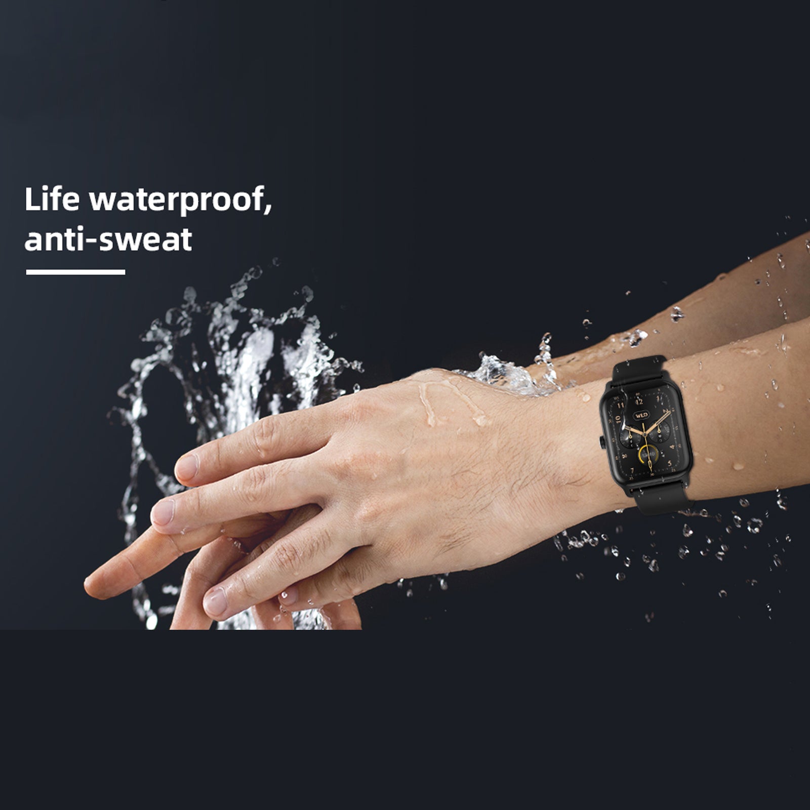 SOUYIE Smartwatche for Women Men, 1.8" Smart watches for Iphone Android,100+ Sports Modes/Answer/Make Calls Activity Fitness Tracker,,IP68 Waterproof