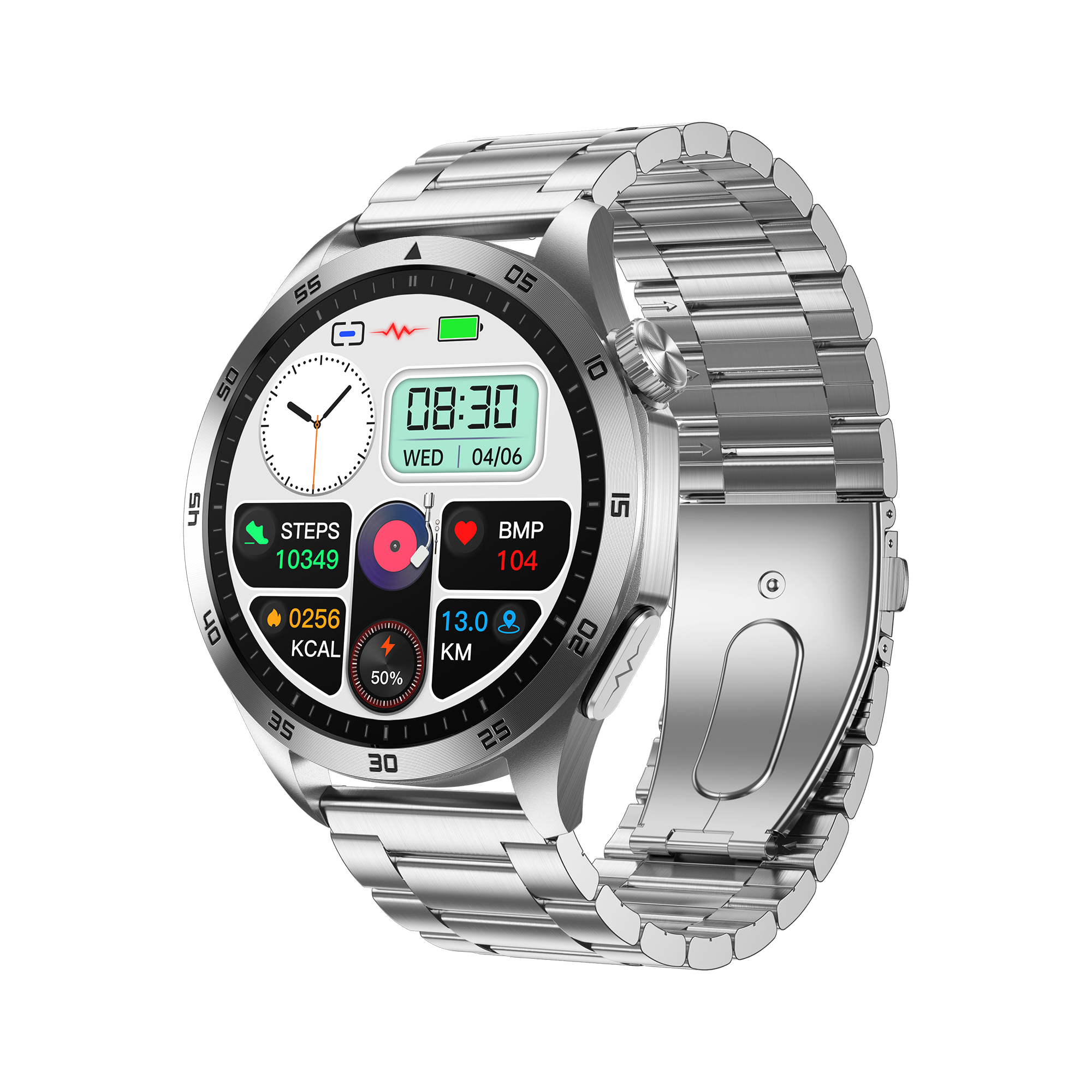 ET485 1.43 Inch Full Touch Screen Smart Watch，SOS,Bluetooth Call, ECG, Non-Invasive Blood Sugar Heart Rate Measurement Sports Watches