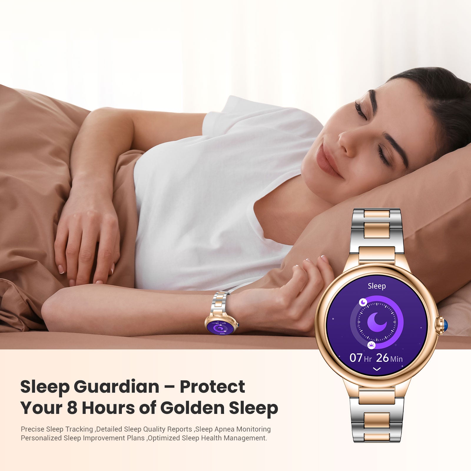 SOUYIE 2026 Luxury Smart Watch for Women, 1.19" AMOLED Display, DA GPT Smartwatch, Heart Rate, Sleep Monitor, 107 Sports Modes Fitness Tracker, Compatible with iOS & Android