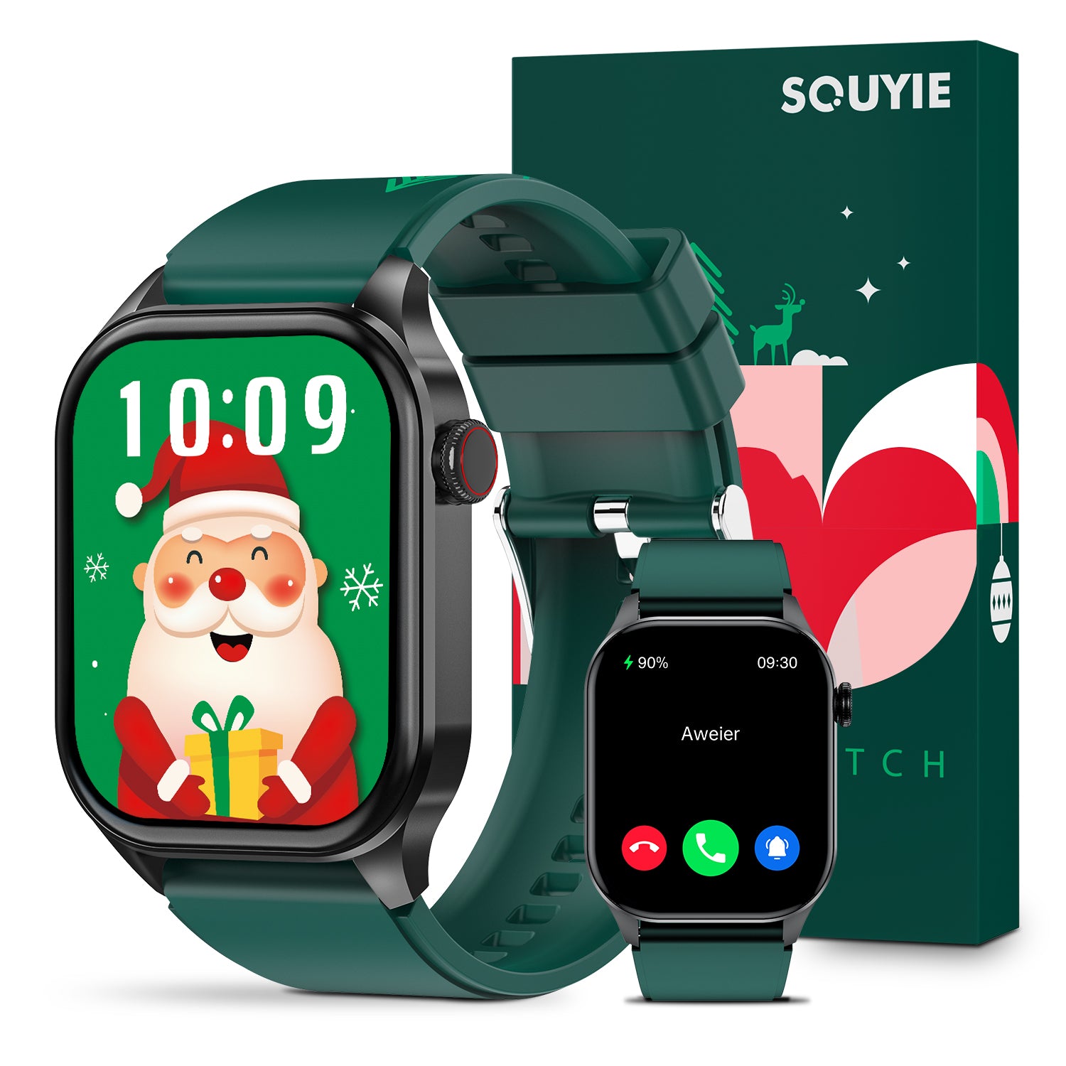 T98 Christmas Waterproof Smart Watch for Men Women , Fitness Tracker Watches for Android iOS