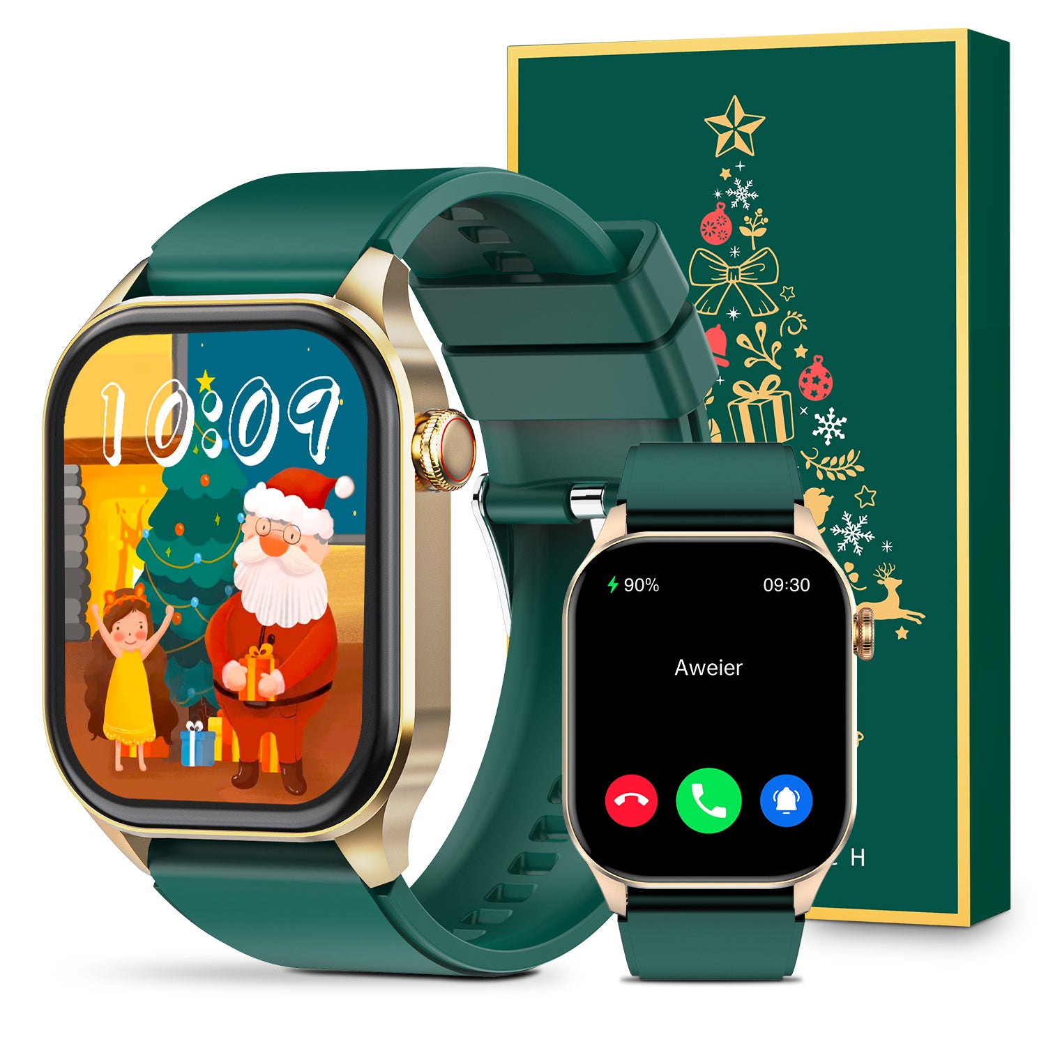 T98 Christmas Waterproof Smart Watch for Men Women , Fitness Tracker Watches for Android iOS