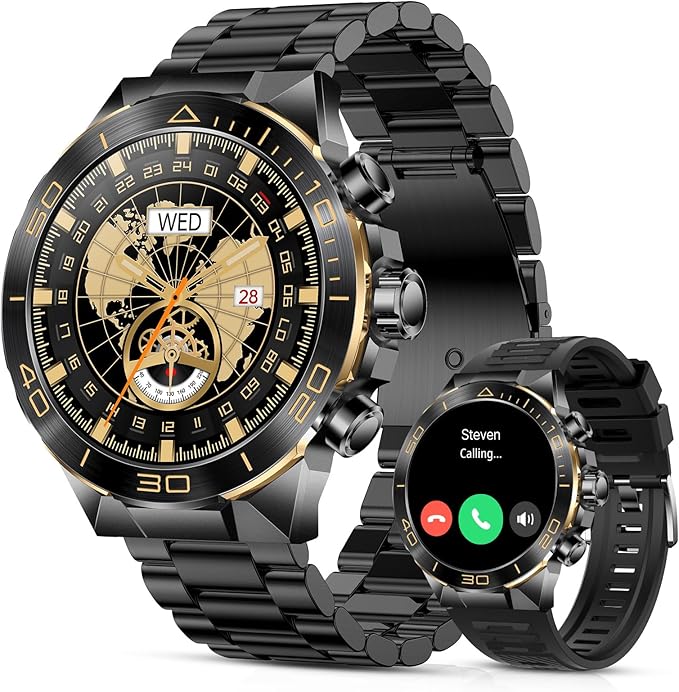 H33 Men's Smart Watch (Answer/Make Calls),107 Sports Modes, Sleep Heart Rate Blood Oxygen Blood Pressure Monitor