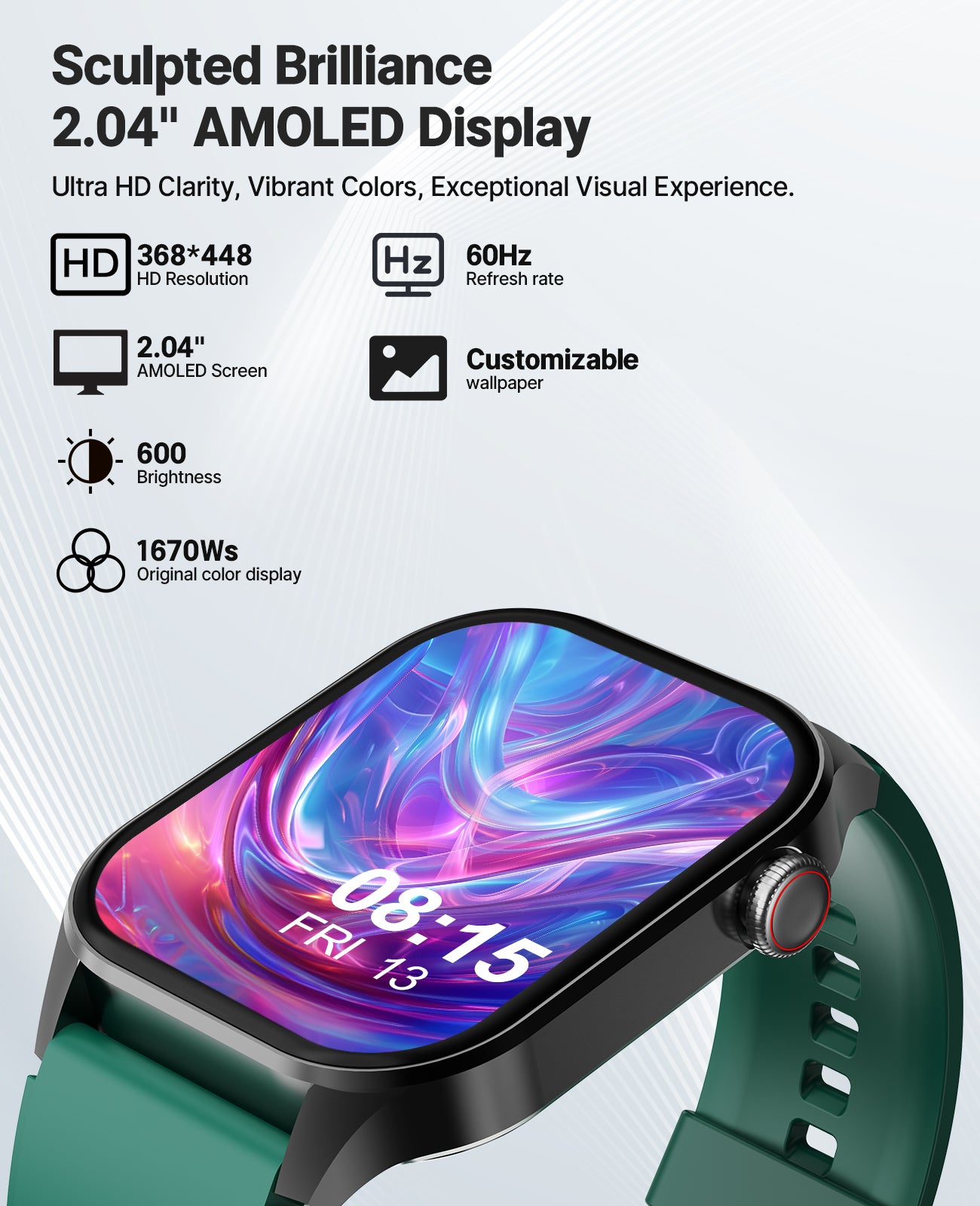 T98 Christmas Waterproof Smart Watch for Men Women , Fitness Tracker Watches for Android iOS