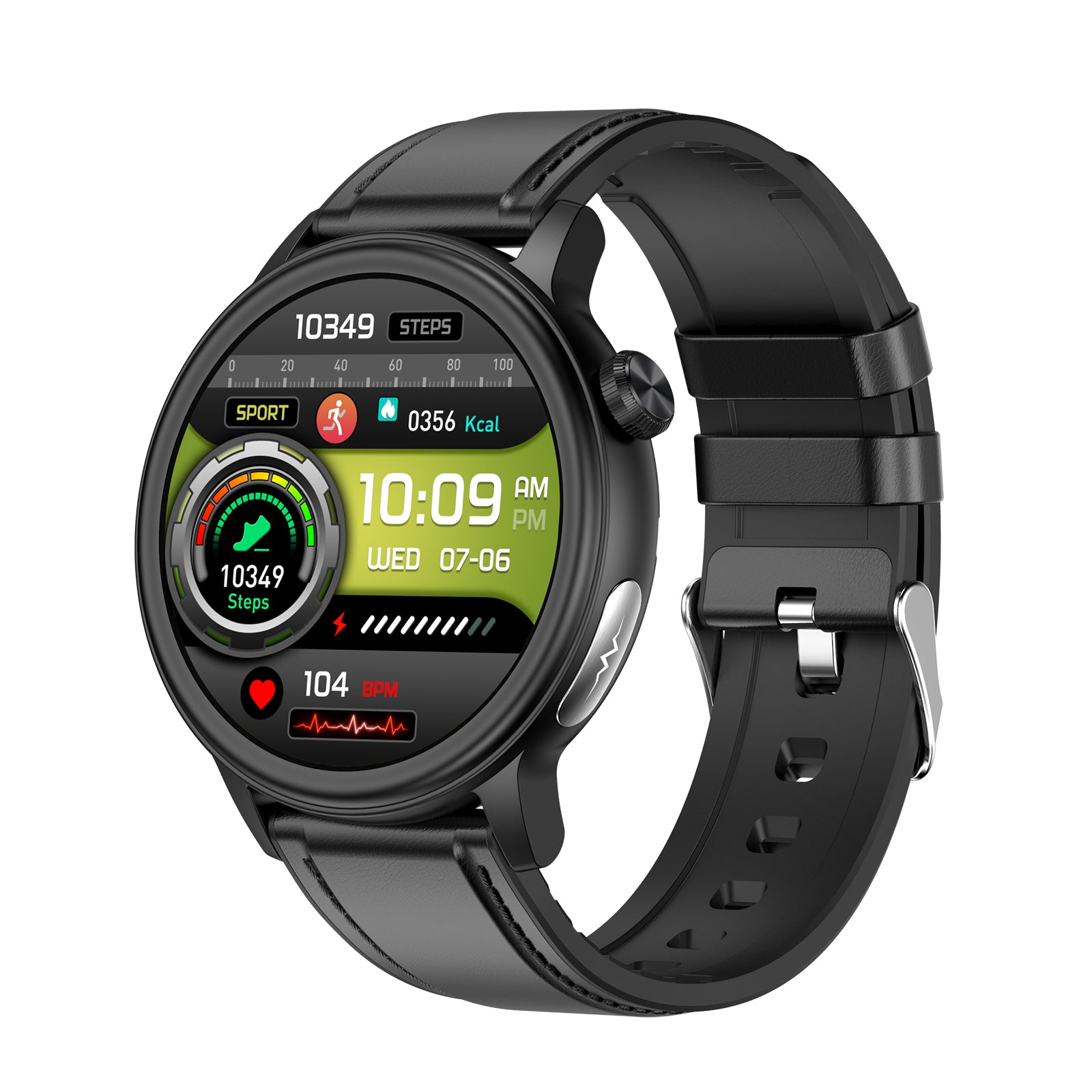 ET470 ECG Smart Watch, 1.39-Inch High-Resolution Screen Touch Electrocardiogram Blood Glucose BMI Body Fat Sports Measurement Watches