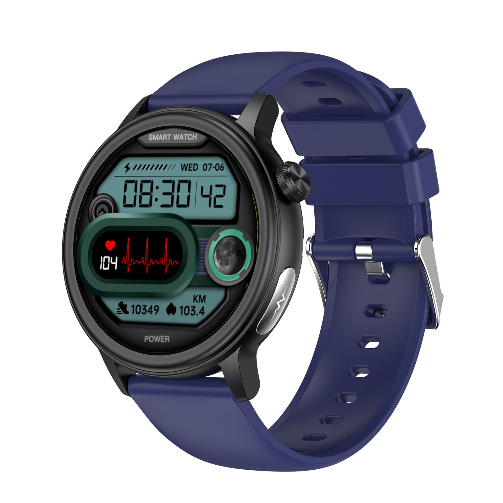 ET470 ECG Smart Watch, 1.39-Inch High-Resolution Screen Touch Electrocardiogram Blood Glucose BMI Body Fat Sports Measurement Watches