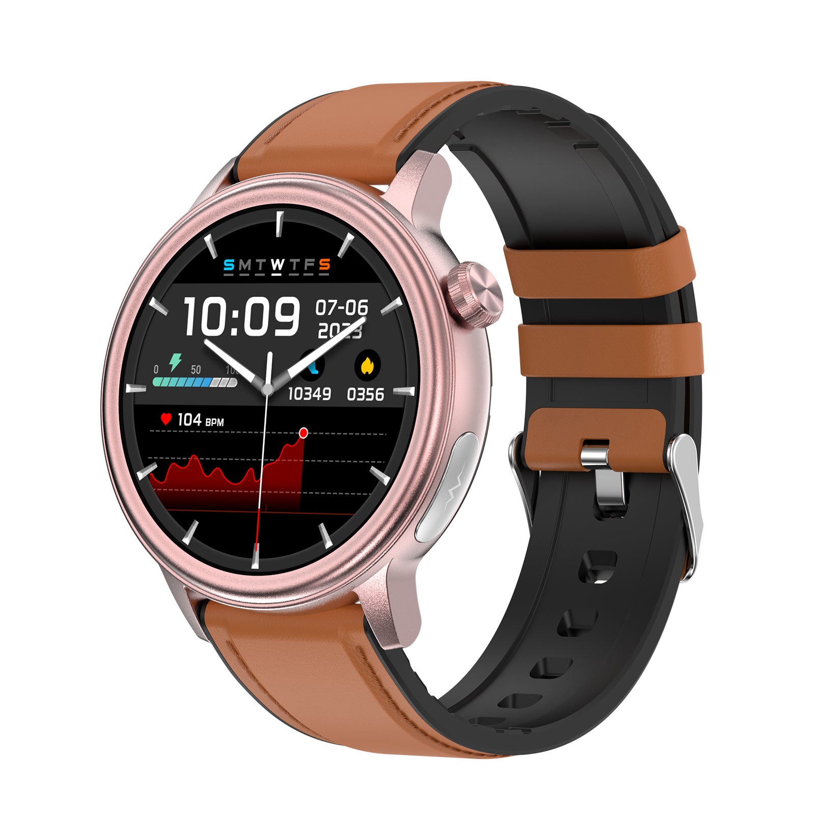 ET470 ECG Smart Watch, 1.39-Inch High-Resolution Screen Touch Electrocardiogram Blood Glucose BMI Body Fat Sports Measurement Watches