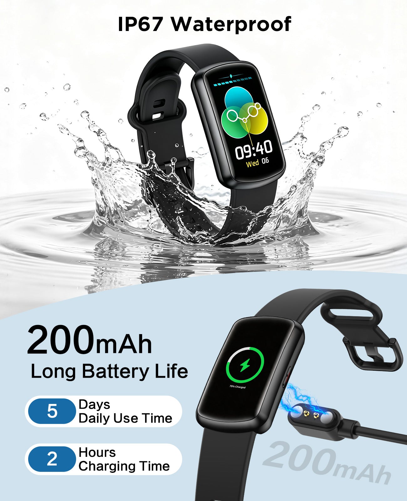H95 SOUYIE 2026 Smart Watch Fitness Trackers for Women, 1.47″ HD Curved Screen, 24/7 Health Monitor, Sleep Tracker, 110+ Sports Modes Pedometer Step Tracker, Waterproof Activity Tracker for Android iOS