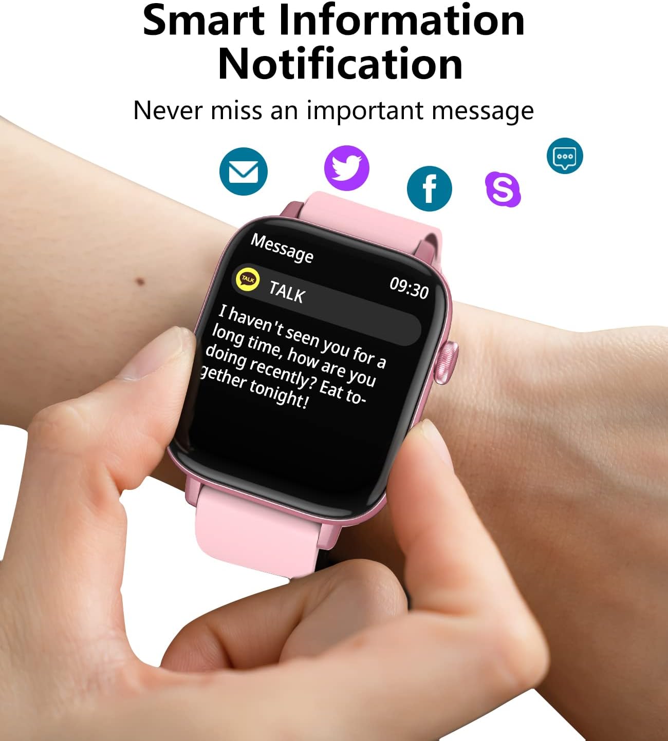 T49 Smart Watch for Men Women, 1.9 Inch HD Touch Screen Fitness Tracker with Bluetooth Call Incoming,Daily Heart Rate Blood Pressure