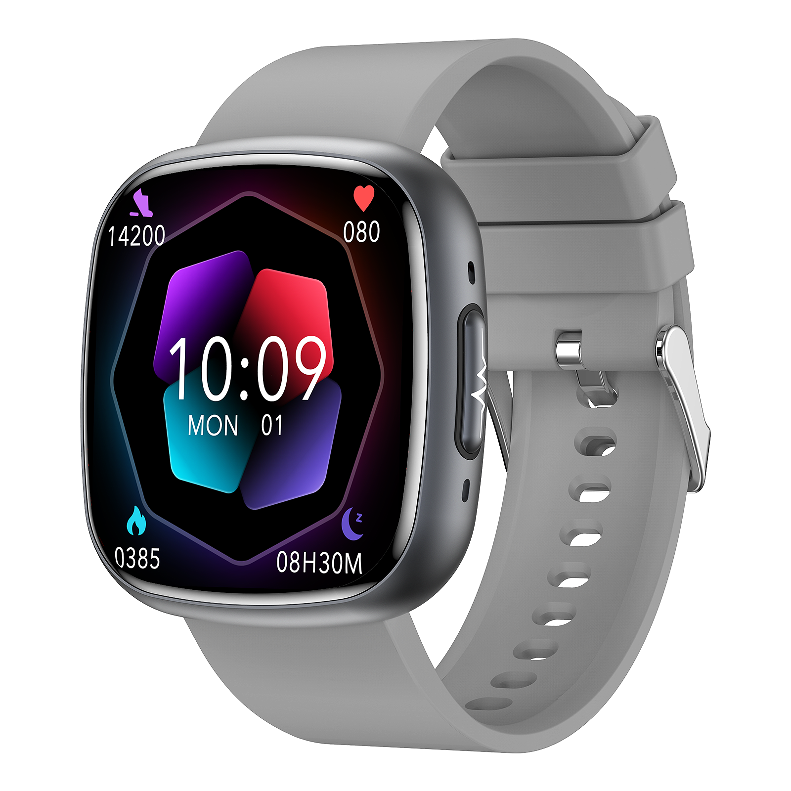 ET593 1.72 inch Sports Smart Watch with Blood Sugar Monitoring,ECG SOS Emergency Call Body Fat BMI Measurement Smartwatch