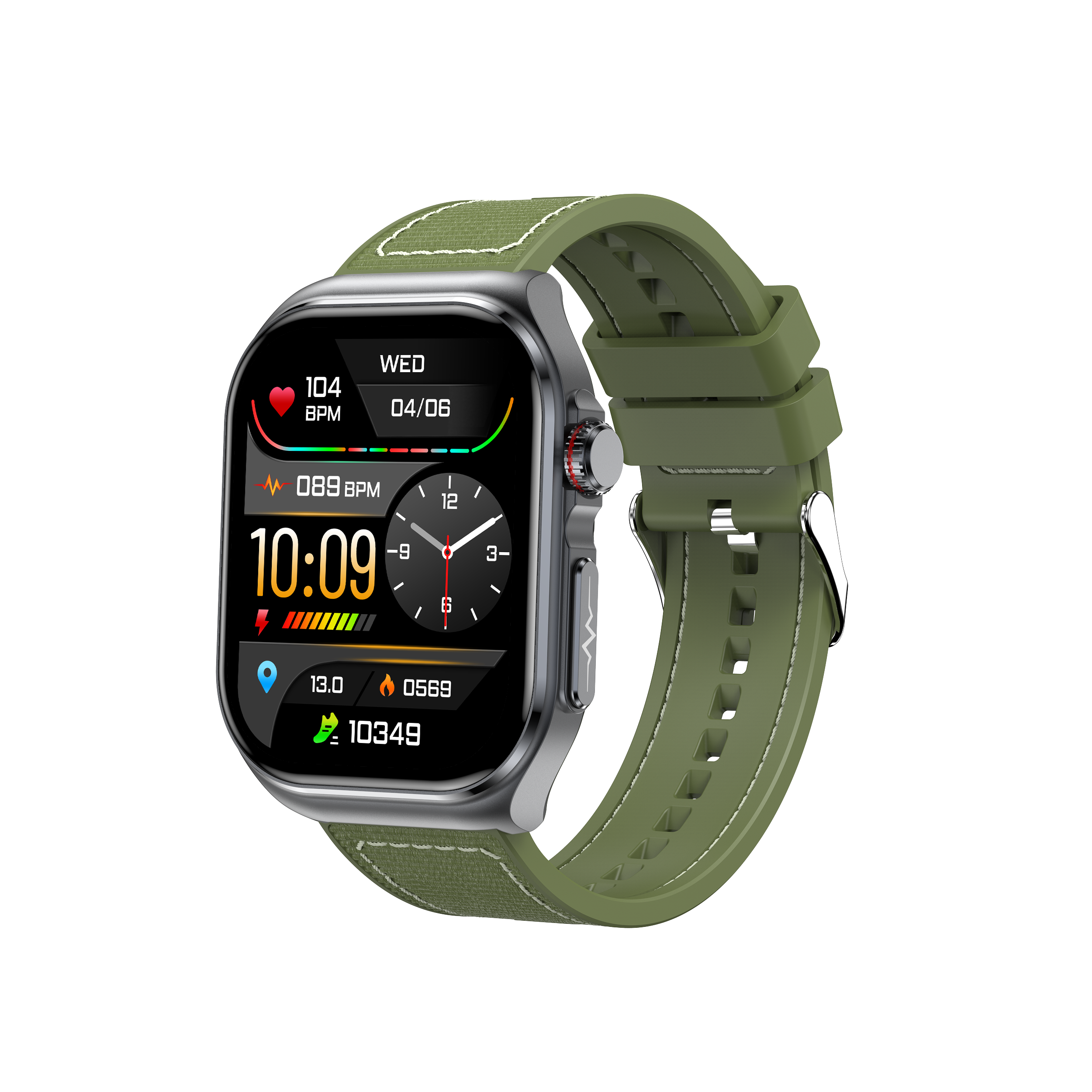 ET585 2.04 inch AMOLED Sports Smart Watch with Blood Sugar Monitoring,Ecg, Sos Emergency Call blood oxygen monitoring Smartwatch