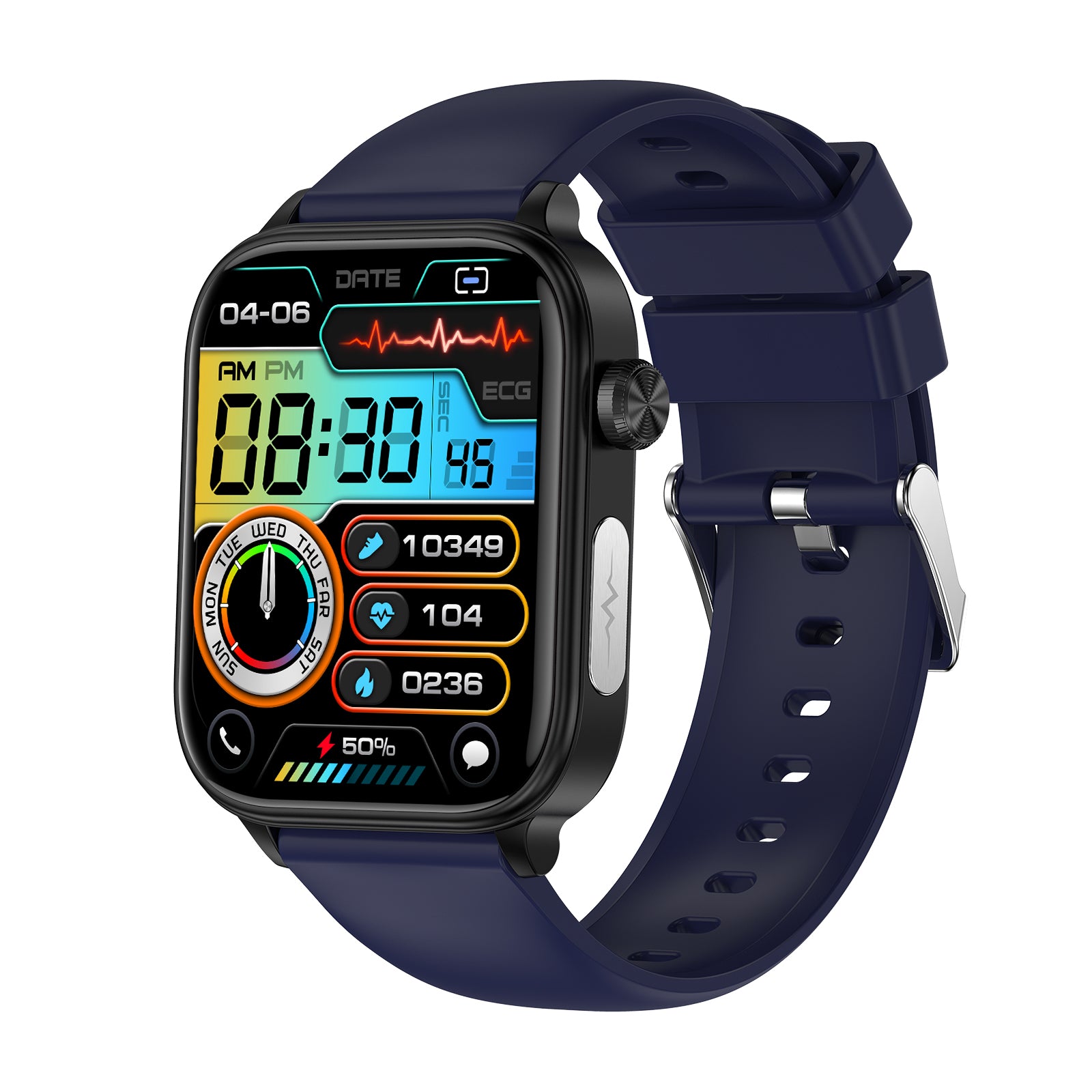 ET570 Electrocardiogram Smart Watch (Answer/Make Call), 1.96 Inch Full Touch Screen Blood Glucose  Measurement Sos Emergency Call Sports Watches