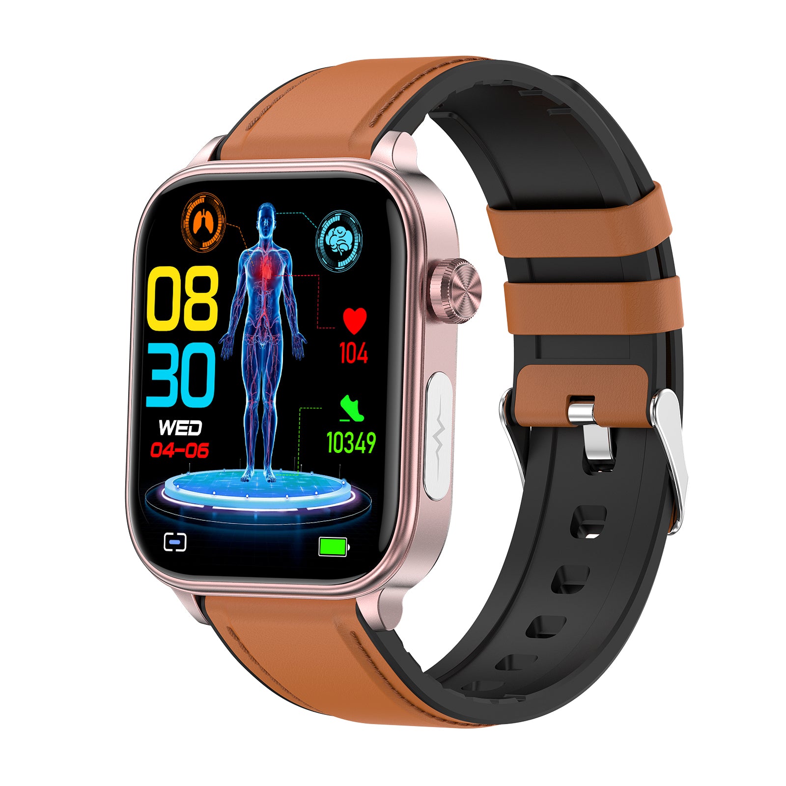 ET570 Electrocardiogram Smart Watch (Answer/Make Call), 1.96 Inch Full Touch Screen Blood Glucose  Measurement Sos Emergency Call Sports Watches