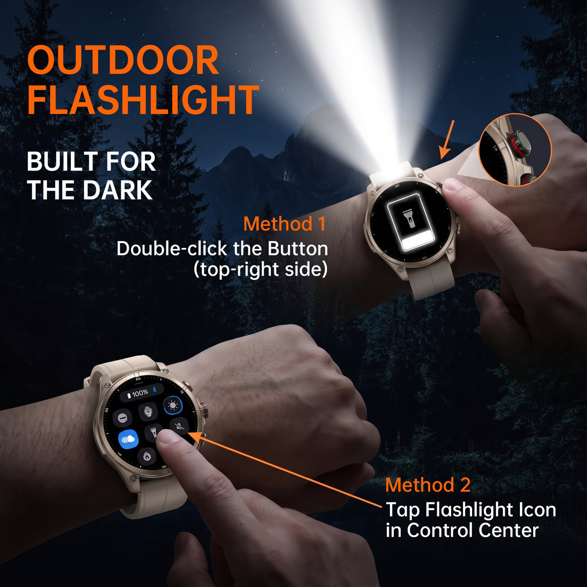 SOUYIE GPS Smart Watch for Men, 1.43" AMOLED Display Rugged Fitness Tracker
