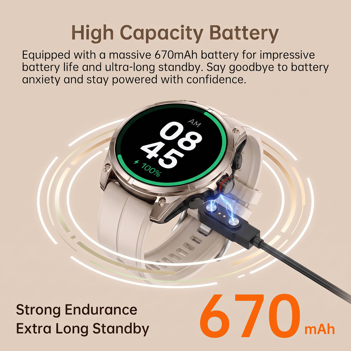 SOUYIE GPS Smart Watch for Men, 1.43" AMOLED Display Rugged Fitness Tracker