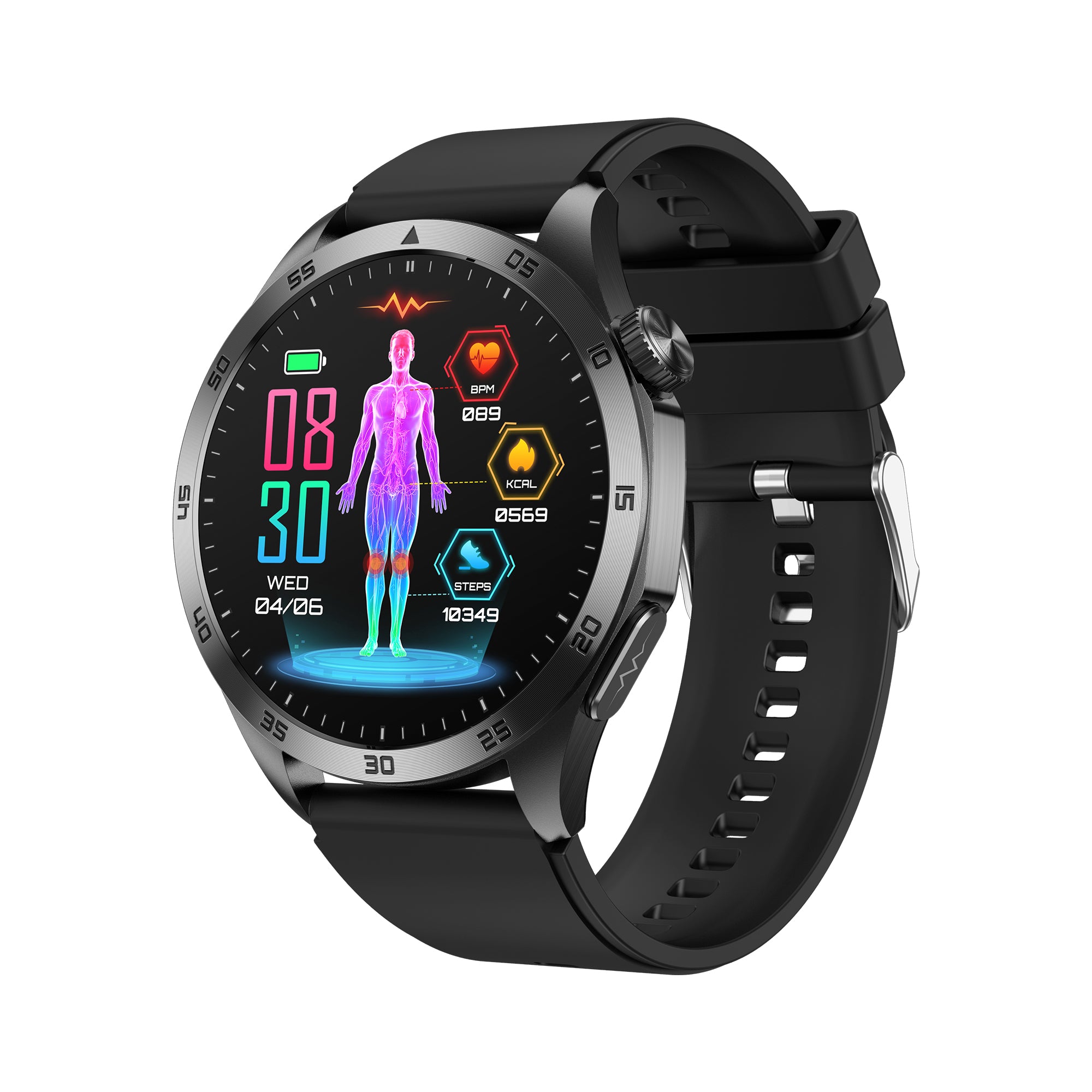ET485 1.43 Inch Full Touch Screen Smart Watch，SOS,Bluetooth Call, ECG, Non-Invasive Blood Sugar Heart Rate Measurement Sports Watches