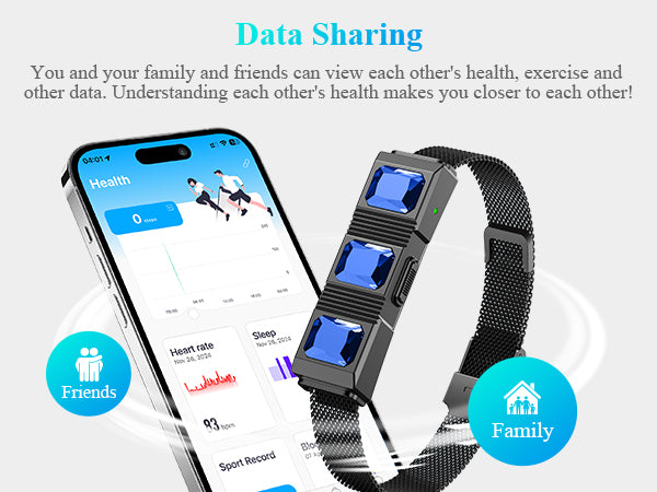 Smart Bracelet, Wearable Activity & Fitness Tracker Band, 24/7 Sleep Tracker, All-Day Continuous Heart Rate Blood Pressure Stress HRV Monitor, 170+ Sport Modes Smart Wristband with 2 Bands, Free APP