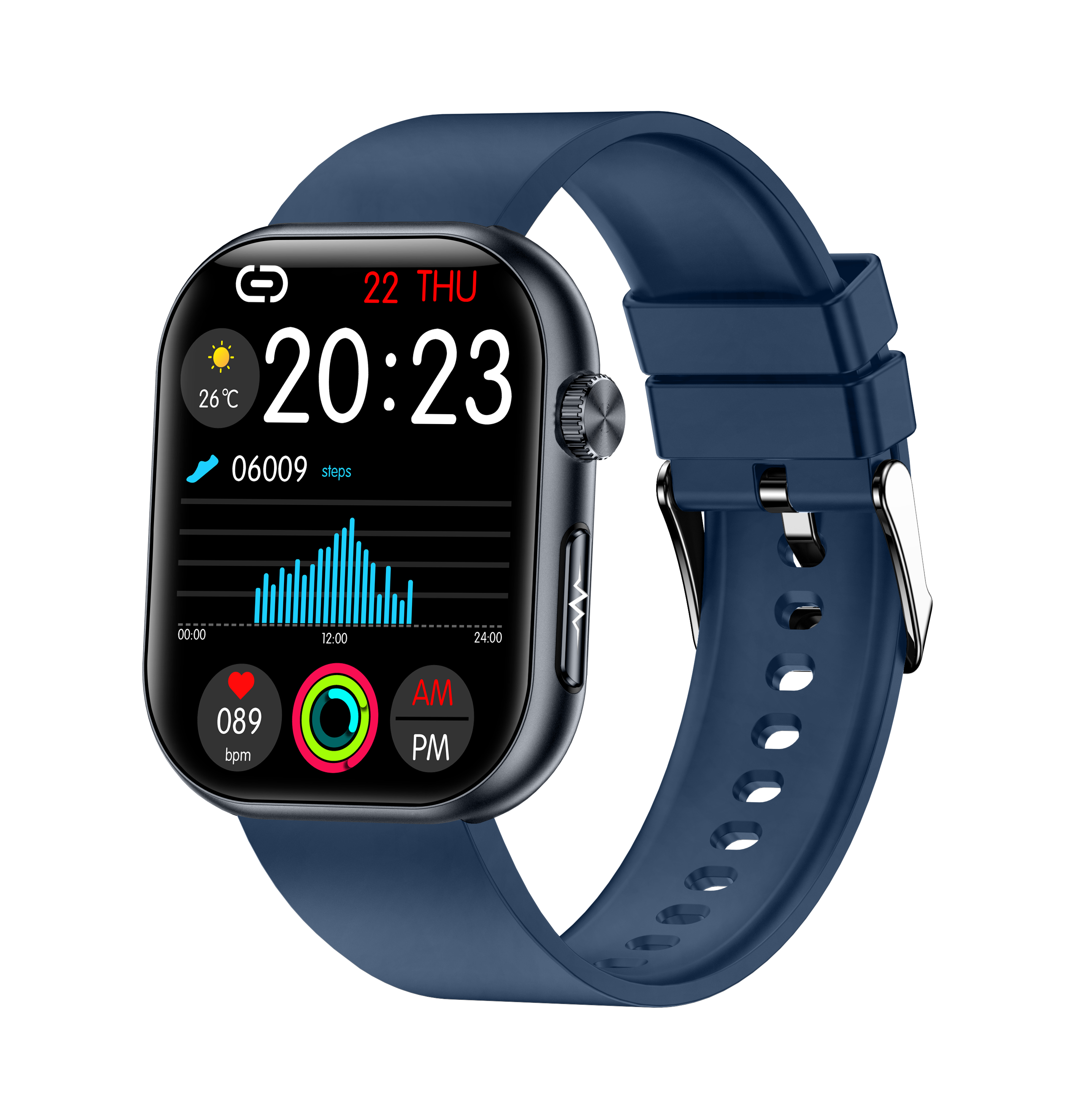 ET587 Blood Sugar Monitoring Smart Watch For Men Women，1.95" AMOLED Full Touch Screen ECG Smartwatch (Answer/Make Call),Heart Rate Blood Pressure