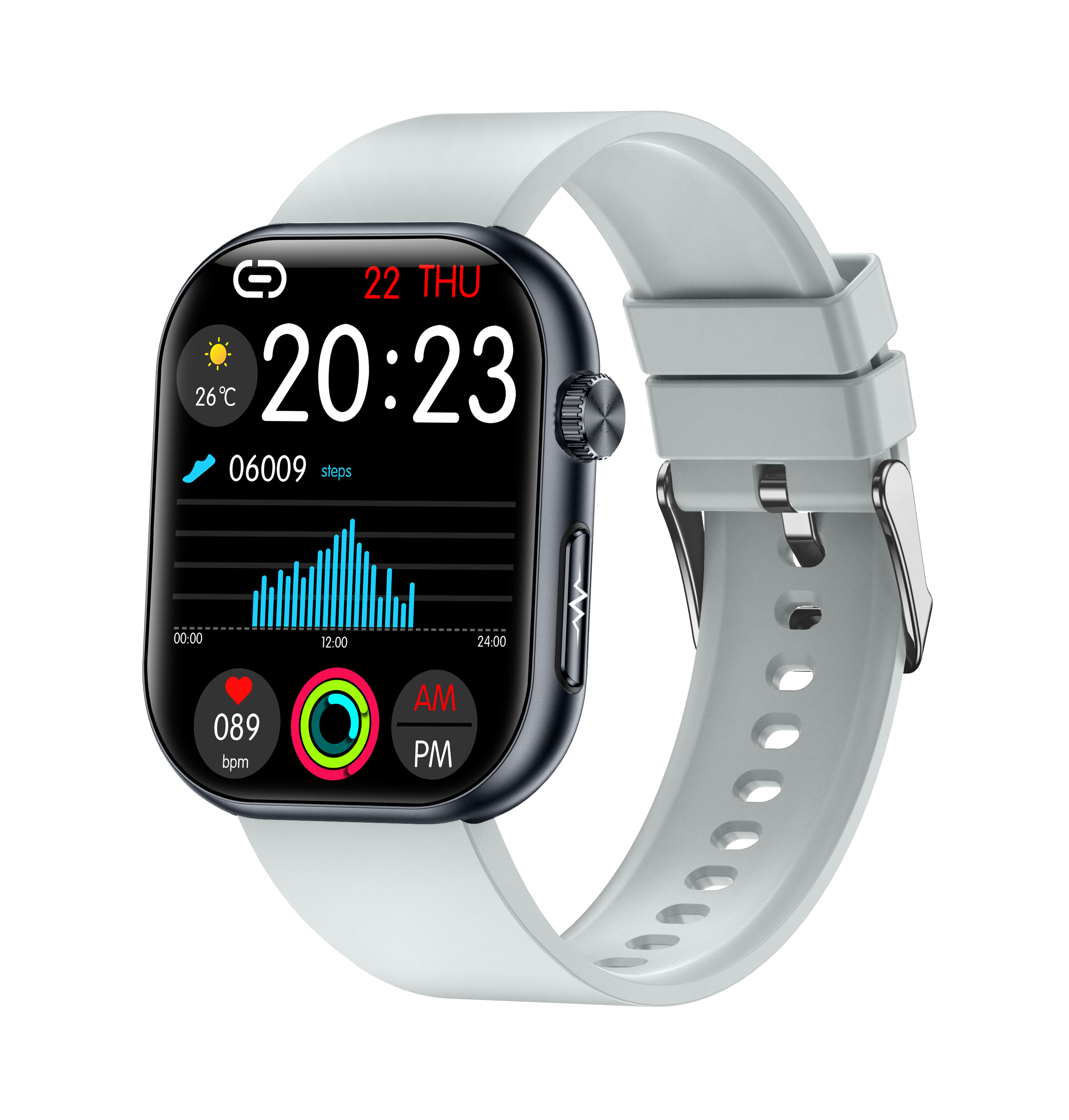 ET587 Blood Sugar Monitoring Smart Watch For Men Women，1.95" AMOLED Full Touch Screen ECG Smartwatch (Answer/Make Call),Heart Rate Blood Pressure