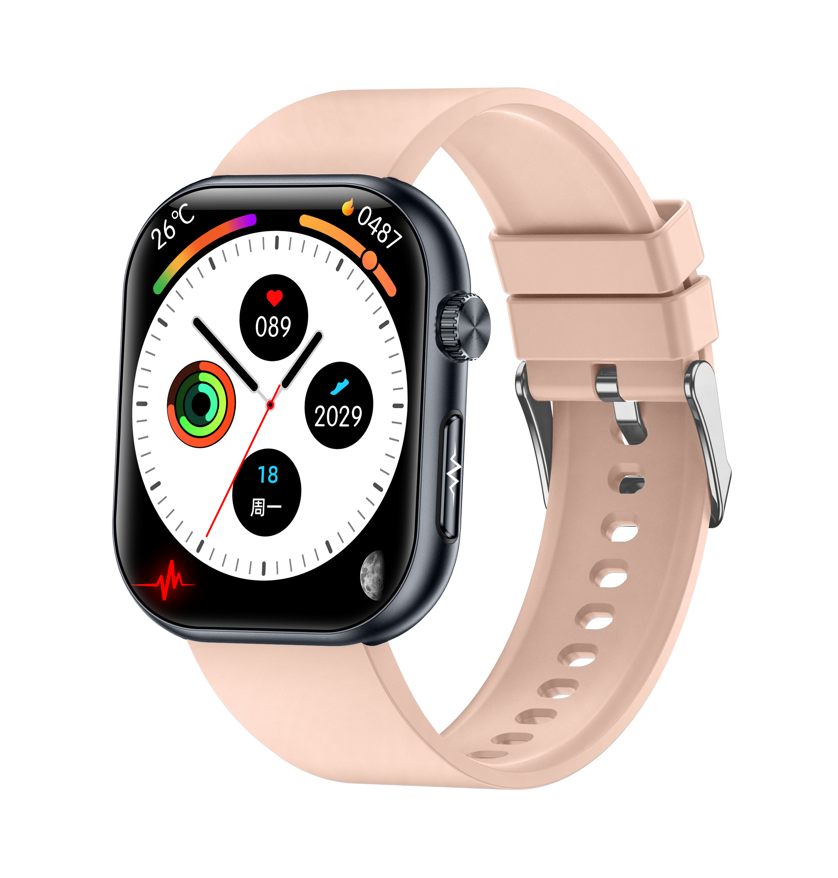 ET587 Blood Sugar Monitoring Smart Watch For Men Women，1.95" AMOLED Full Touch Screen ECG Smartwatch (Answer/Make Call),Heart Rate Blood Pressure