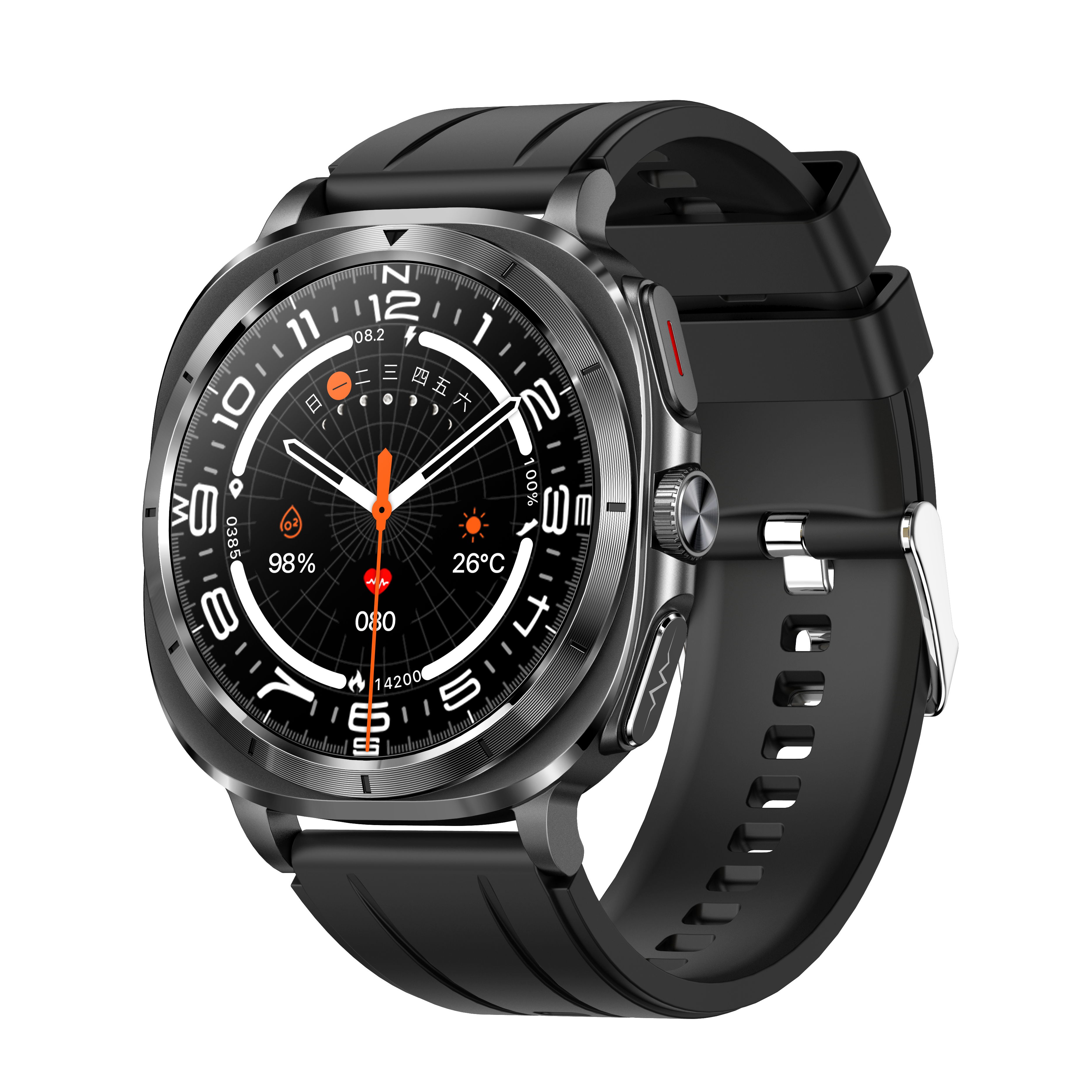 ET492 1.43 Inch AMOLED Full Touch Screen Sports Smart Watch with Blood Sugar Monitoring,Ecg, SOS Emergency Call Blood Pressure Smartwatch