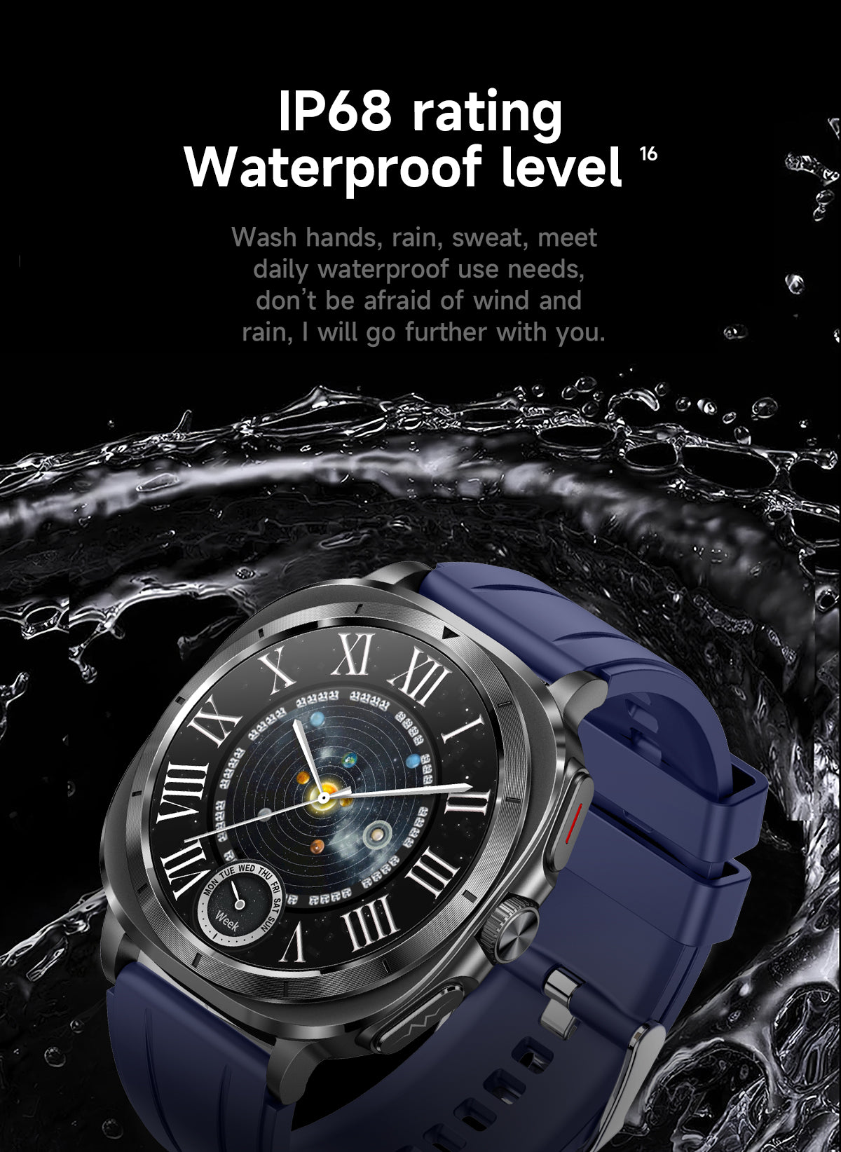 ET492 1.43 Inch AMOLED Full Touch Screen Sports Smart Watch with Blood Sugar Monitoring,Ecg, SOS Emergency Call Blood Pressure Smartwatch